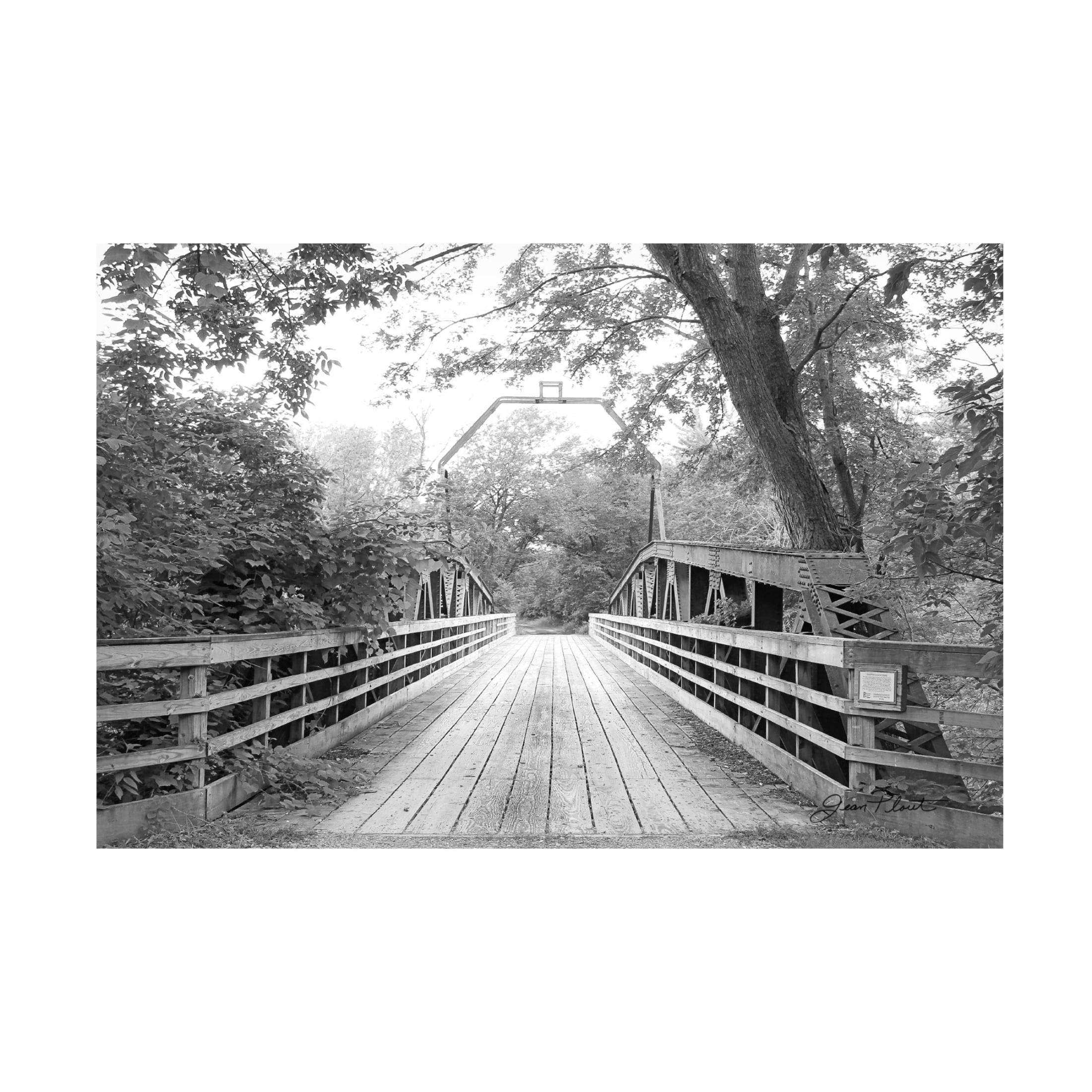 Canvas Wall Art - Jean Plout 'Old Bridge A' Wall Art for Living Room, Bedroom, or Office Décor by Trademark Fine Art - 24 x 16 Inches