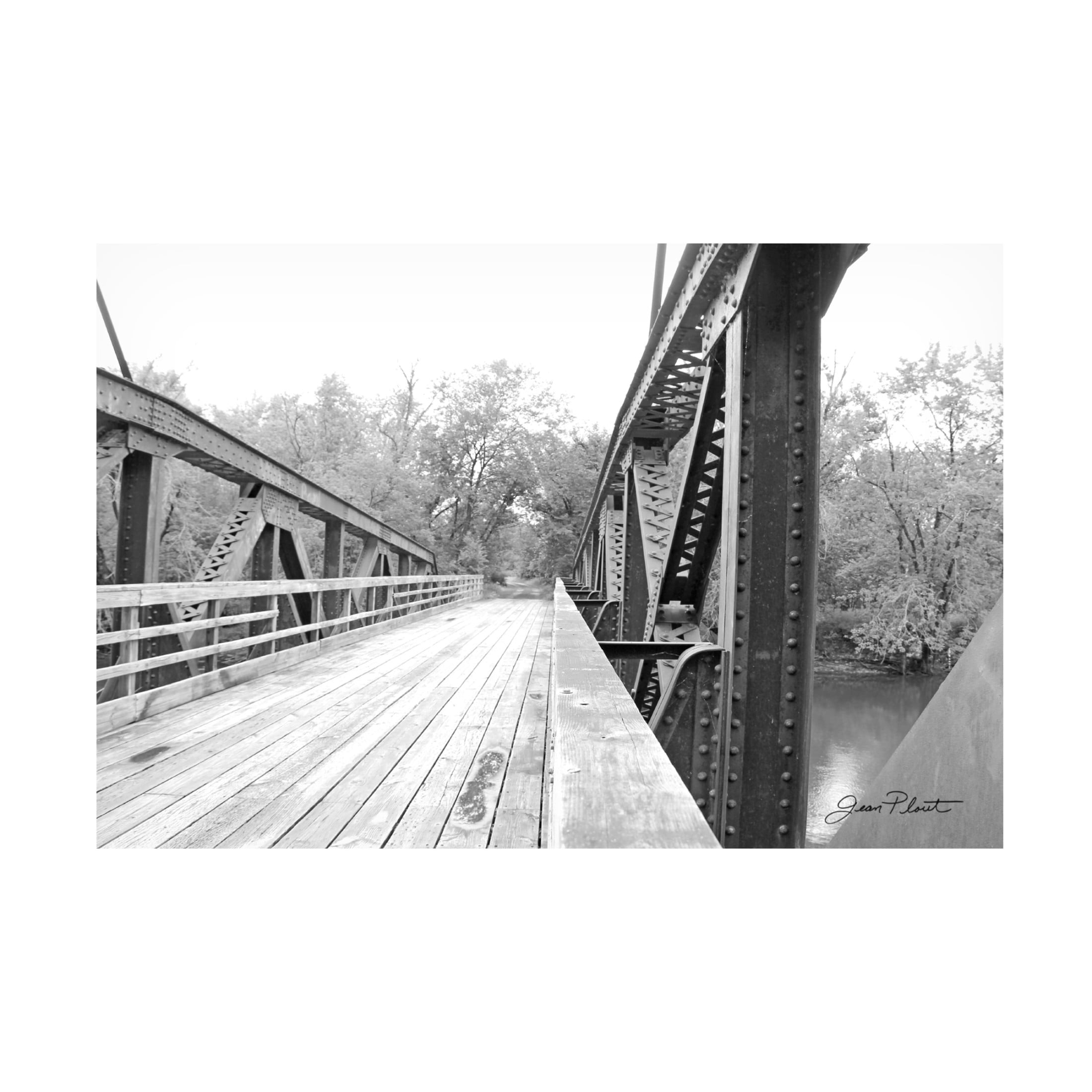 Canvas Wall Art - Jean Plout 'Old Bridge B' Wall Art for Living Room, Bedroom, or Office Décor by Trademark Fine Art - 47 x 30 Inches