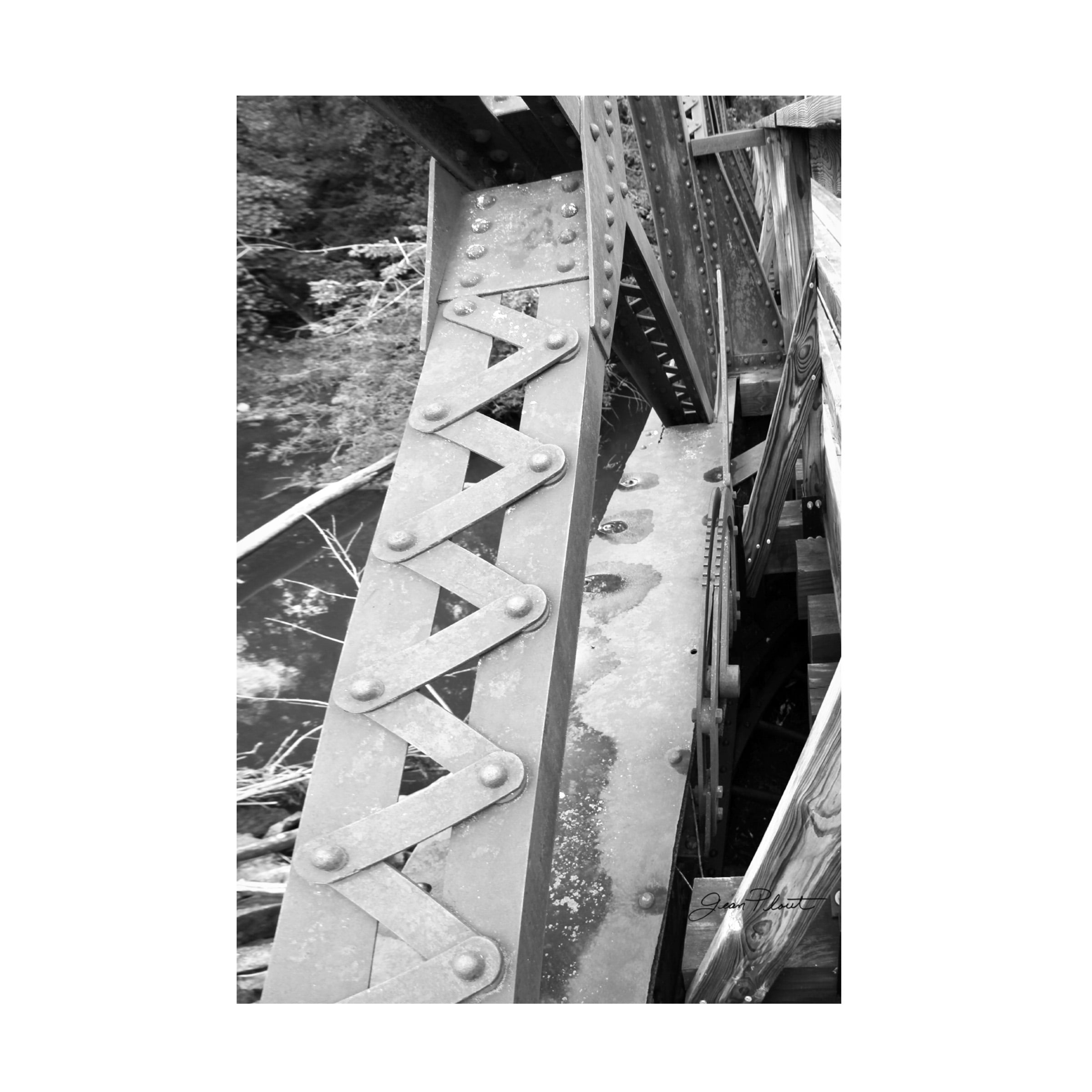 Canvas Wall Art - Jean Plout 'Old Bridge D' Wall Art for Living Room, Bedroom, or Office Décor by Trademark Fine Art - 30 x 47 Inches