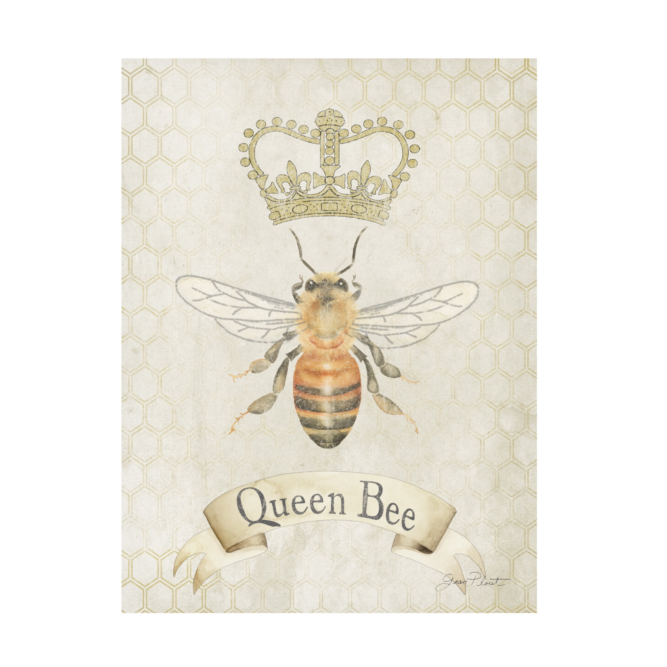 Canvas Wall Art - Jean Plout 'Queen Bee Collection A' Wall Art for Living Room, Bedroom, or Office Décor by Trademark Fine Art - 24 x 32 Inches