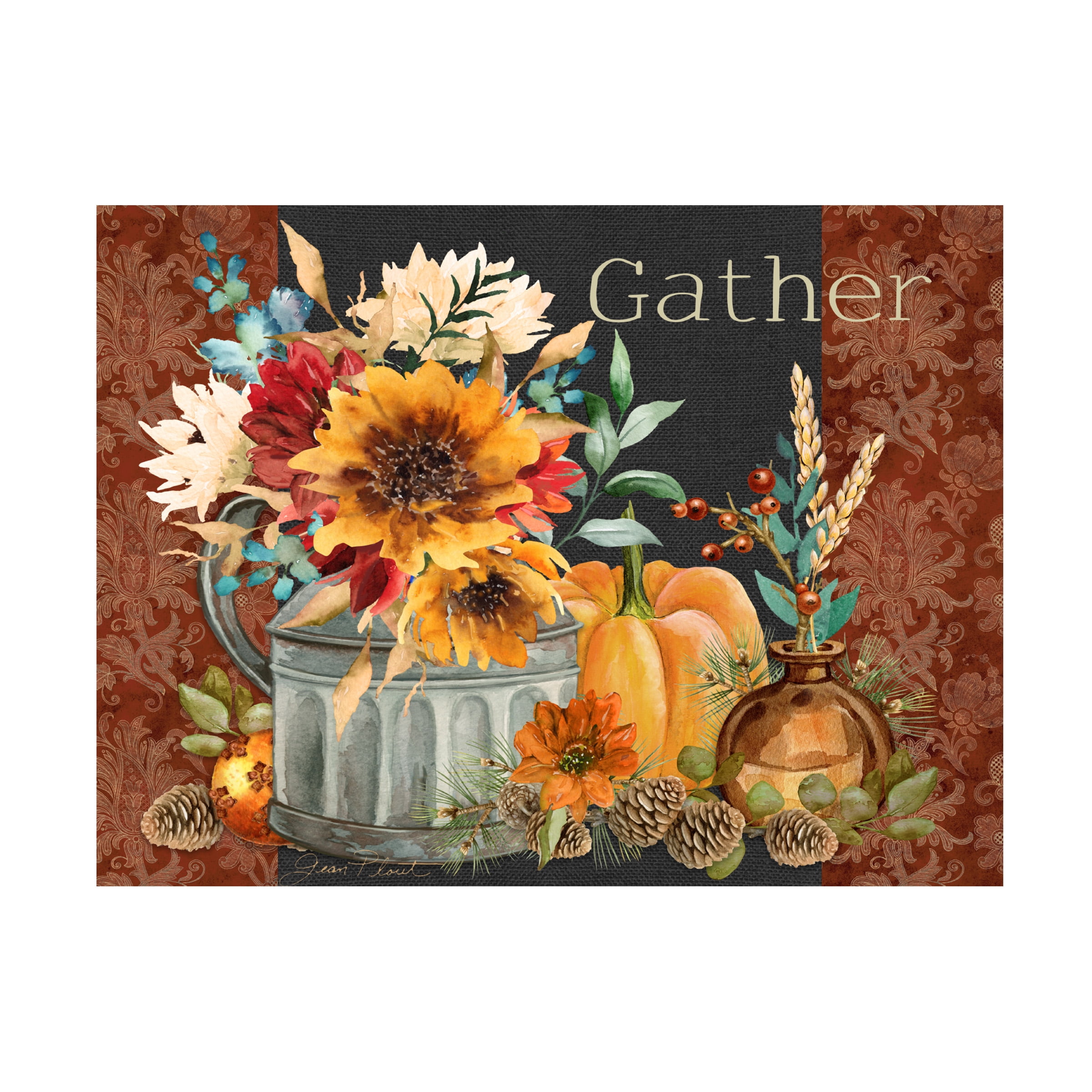 Canvas Wall Art - Jean Plout 'Regal Autumn B' Wall Art for Living Room, Bedroom, or Office Décor by Trademark Fine Art - 24 x 18 Inches