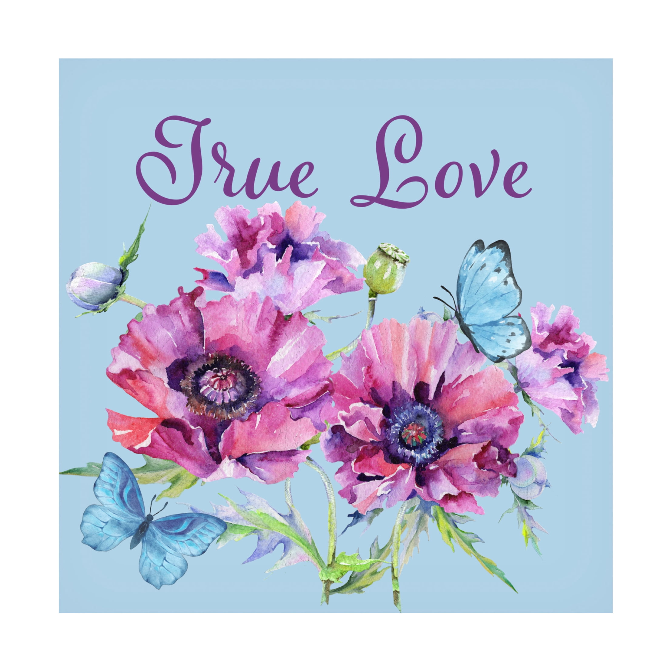 Canvas Wall Art - Jean Plout 'True Love' Wall Art for Living Room, Bedroom, or Office Décor by Trademark Fine Art - 24 x 24 Inches