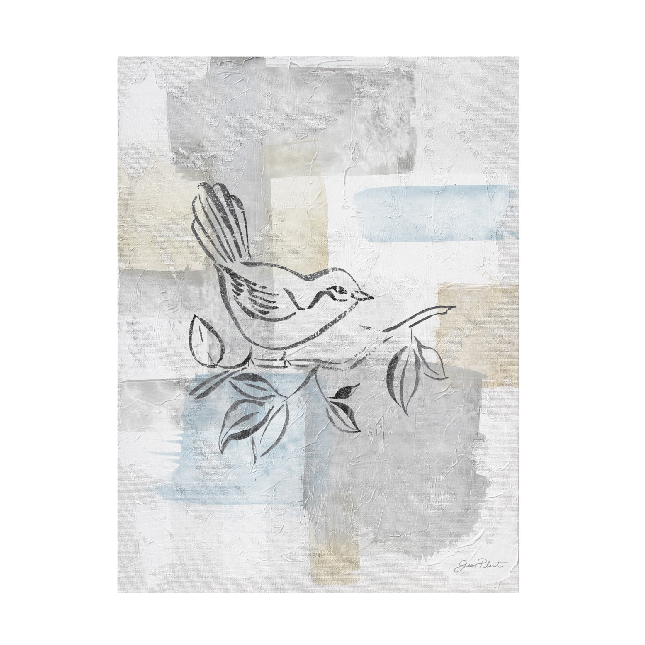 Canvas Wall Art - Jean Plout 'Washy Abstract Canvas A' Wall Art for Living Room, Bedroom, or Office Décor by Trademark Fine Art - 24 x 32 Inches