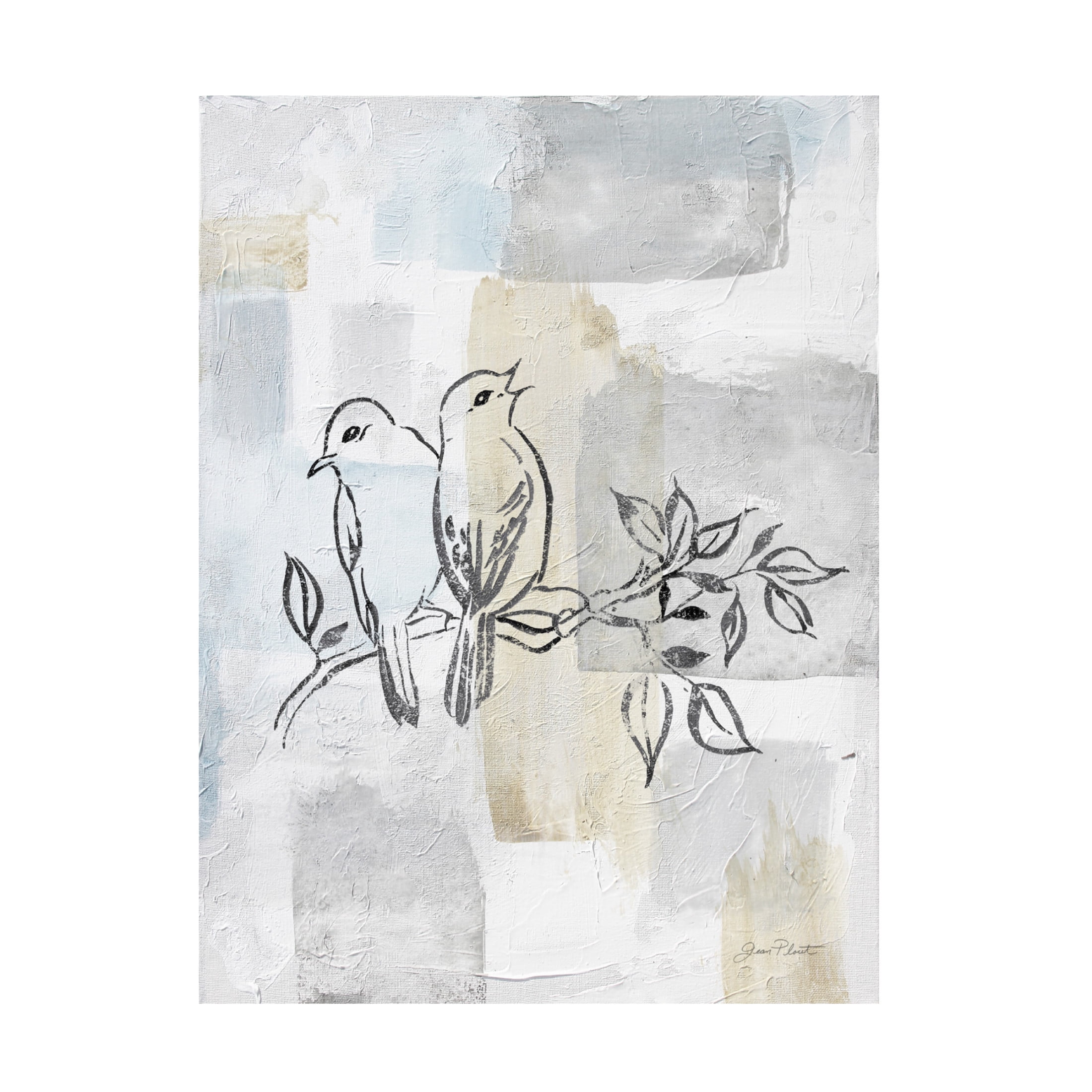 Canvas Wall Art - Jean Plout 'Washy Abstract Canvas C' Wall Art for Living Room, Bedroom, or Office Décor by Trademark Fine Art - 18 x 24 Inches