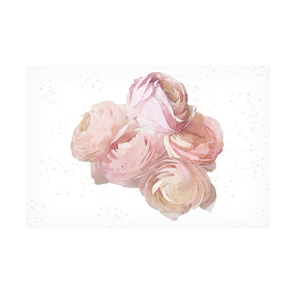 Canvas Wall Art - Jeff Pica 'Pink Peonies' Wall Art for Living Room, Bedroom, or Office Décor by Trademark Fine Art - 24 x 16 Inches