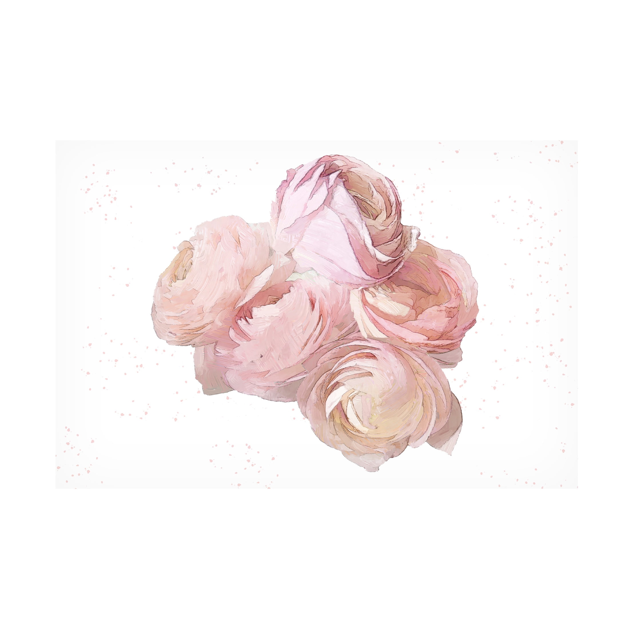 Canvas Wall Art - Jeff Pica 'Pink Peonies' Wall Art for Living Room, Bedroom, or Office Décor by Trademark Fine Art - 32 x 22 Inches