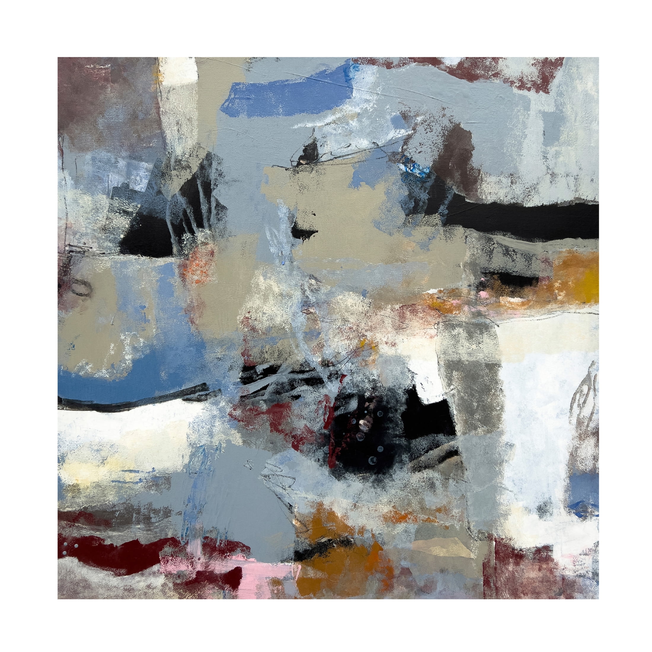 Canvas Wall Art - Jeffrey Tover 'Desert Tempest' Wall Art for Living Room, Bedroom, or Office Décor by Trademark Fine Art - 14 x 14 Inches