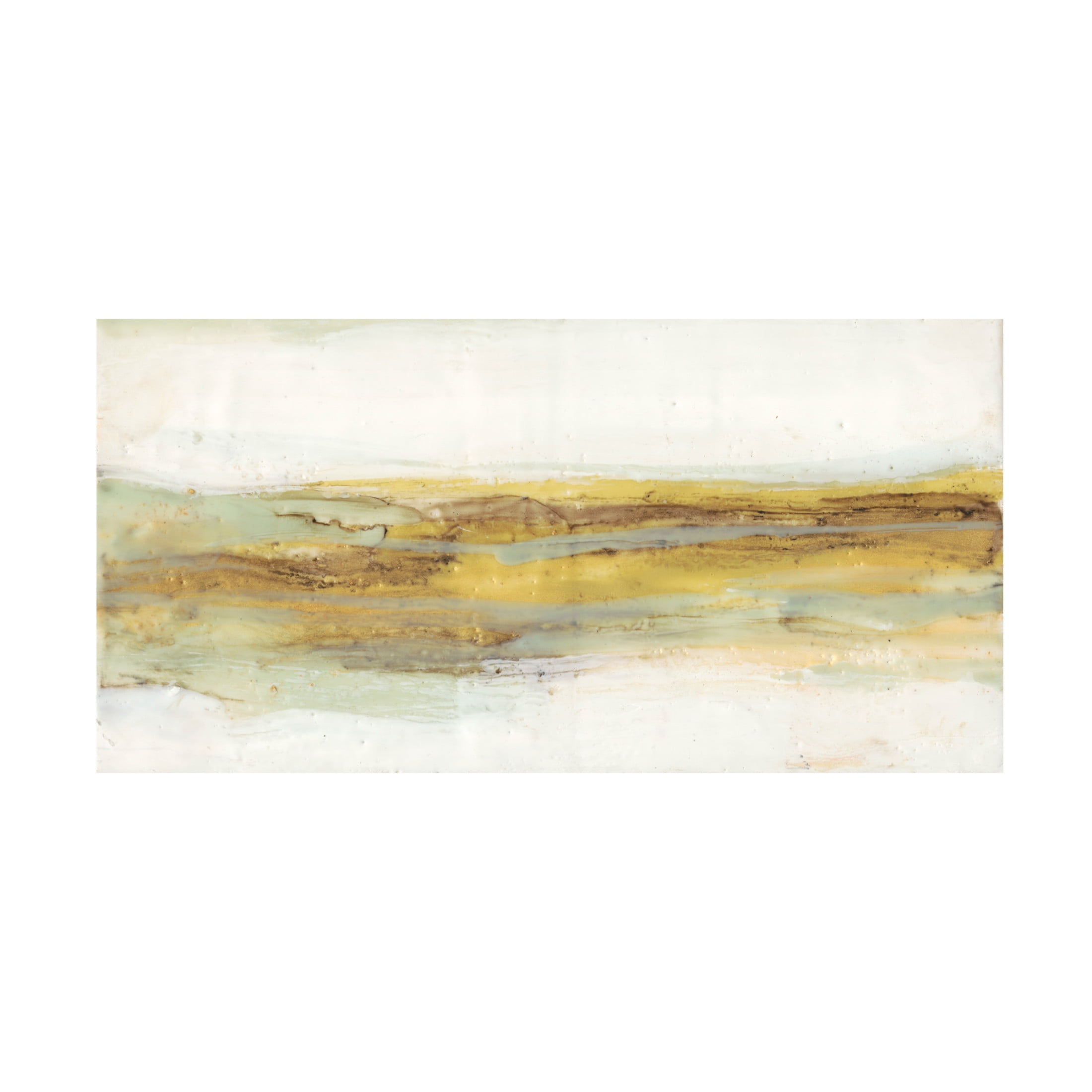 Canvas Wall Art - Jennifer Goldberger 'Mint & Ochre Horizon I' Wall Art for Living Room, Bedroom, or Office Décor by Trademark Fine Art - 19 x 10 Inches