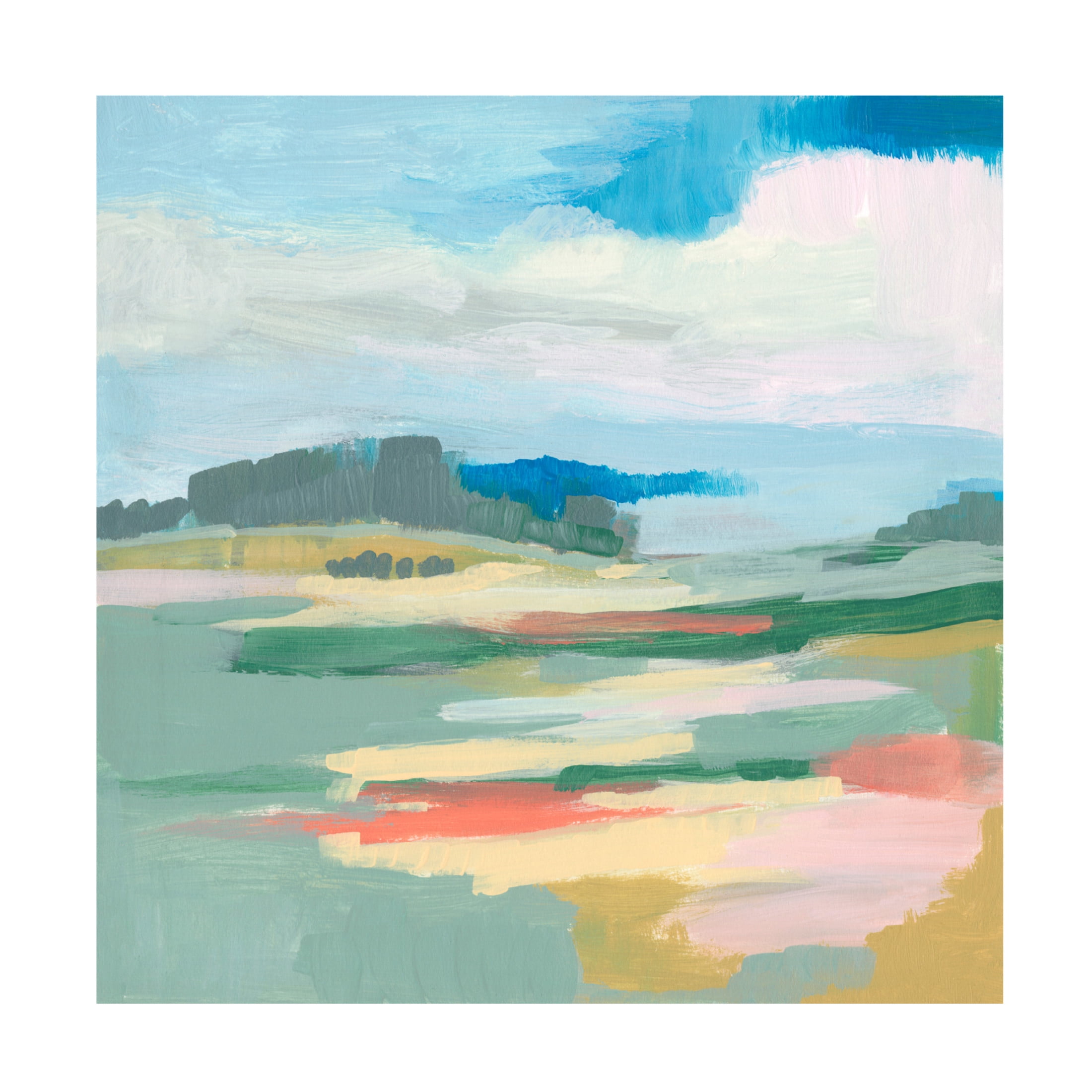 Canvas Wall Art - Jennifer Goldberger 'Sweeping Sky II' Wall Art for Living Room, Bedroom, or Office Décor by Trademark Fine Art - 24 x 24 Inches