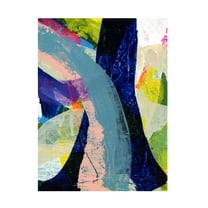 Canvas Wall Art - Jessalin Beutler 'Cheerful Lines' Wall Art for Living Room, Bedroom, or Office Décor by Trademark Fine Art - 14 x 19 Inches