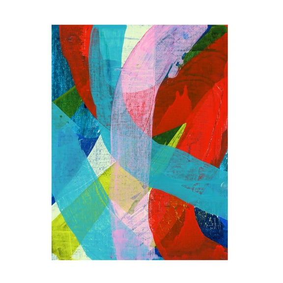 Canvas Wall Art - Jessalin Beutler 'Primary Paths' Wall Art for Living Room, Bedroom, or Office Décor by Trademark Fine Art - 14 x 19 Inches