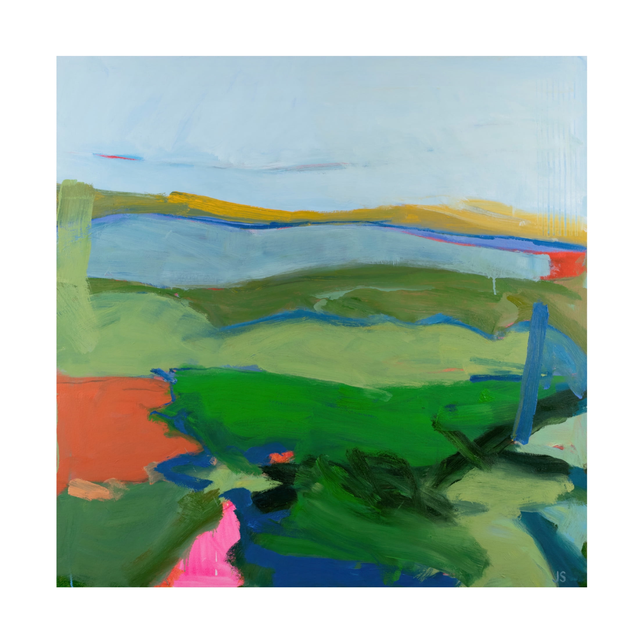 Canvas Wall Art - Jessica Singerman 'Living In The Sky' Wall Art for Living Room, Bedroom, or Office Décor by Trademark Fine Art - 35 x 35 Inches