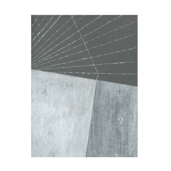 Canvas Wall Art - Jodi Fuchs 'Gray Matter Lines I' Wall Art for Living Room, Bedroom, or Office Décor by Trademark Fine Art - 14 x 19 Inches