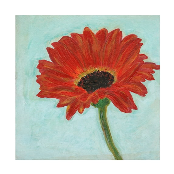 Canvas Wall Art - Jodi Fuchs 'Super Daisy I' Wall Art for Living Room, Bedroom, or Office Décor by Trademark Fine Art - 18 x 18 Inches
