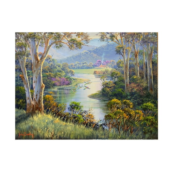 Canvas Wall Art - John Bradley 'Perfect View' Wall Art for Living Room, Bedroom, or Office Décor by Trademark Fine Art - 19 x 14 Inches