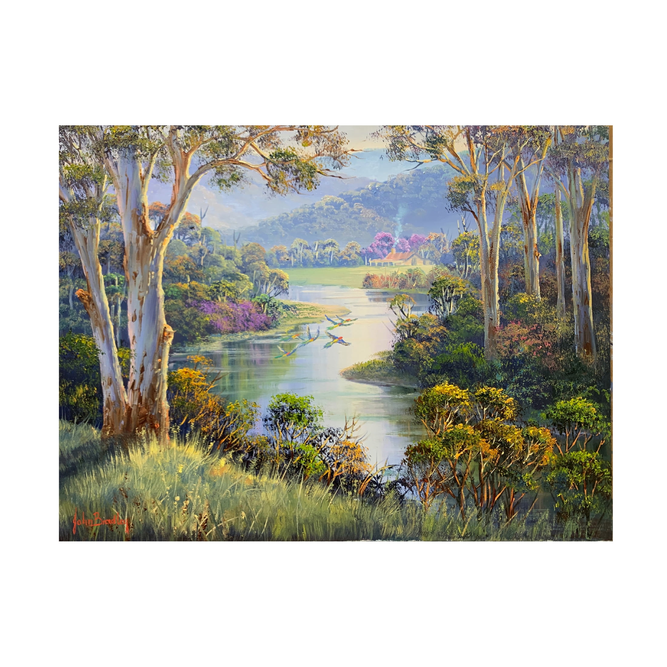 Canvas Wall Art - John Bradley 'Perfect View' Wall Art for Living Room, Bedroom, or Office Décor by Trademark Fine Art - 24 x 18 Inches