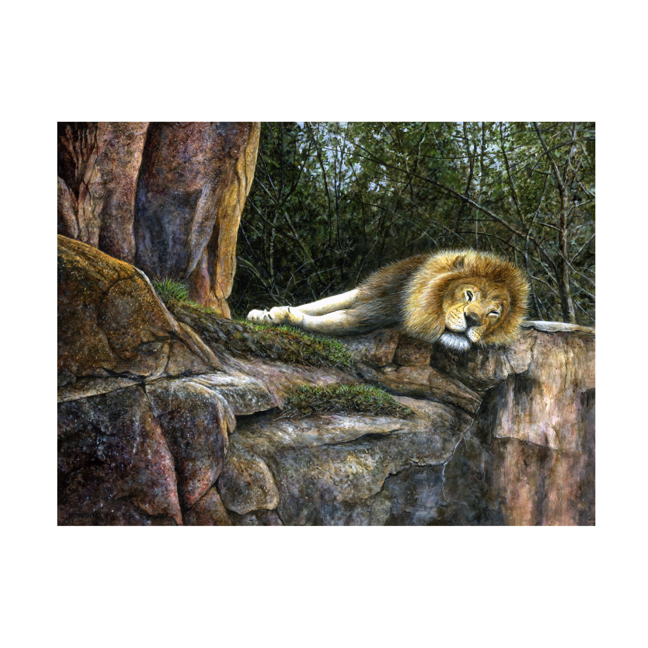 Canvas Wall Art - John Morrow 'In the Jungle' Wall Art for Living Room, Bedroom, or Office Décor by Trademark Fine Art - 32 x 32 Inches