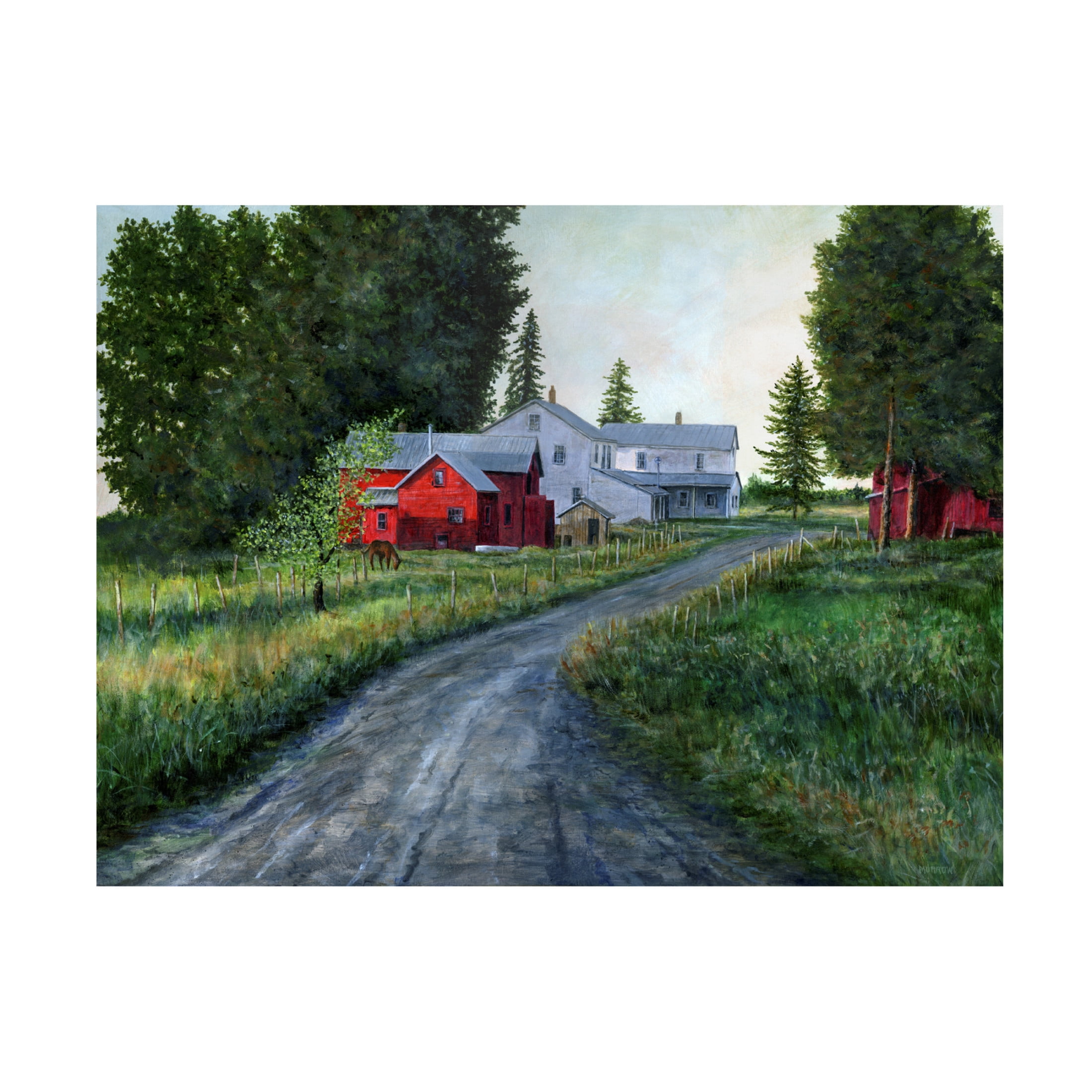 Canvas Wall Art - John Morrow 'Rose Summer Sky' Wall Art for Living Room, Bedroom, or Office Décor by Trademark Fine Art - 32 x 24 Inches
