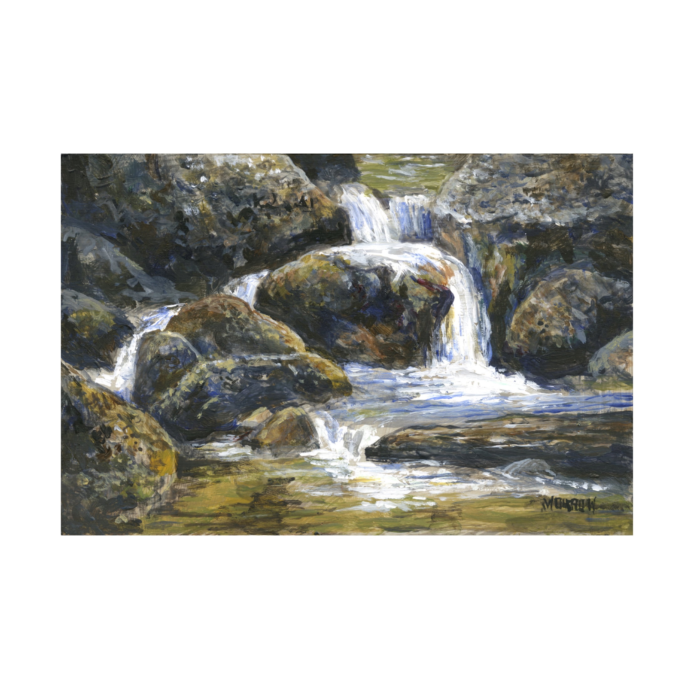Canvas Wall Art - John Morrow 'Water Study' Wall Art for Living Room, Bedroom, or Office Décor by Trademark Fine Art - 47 x 30 Inches