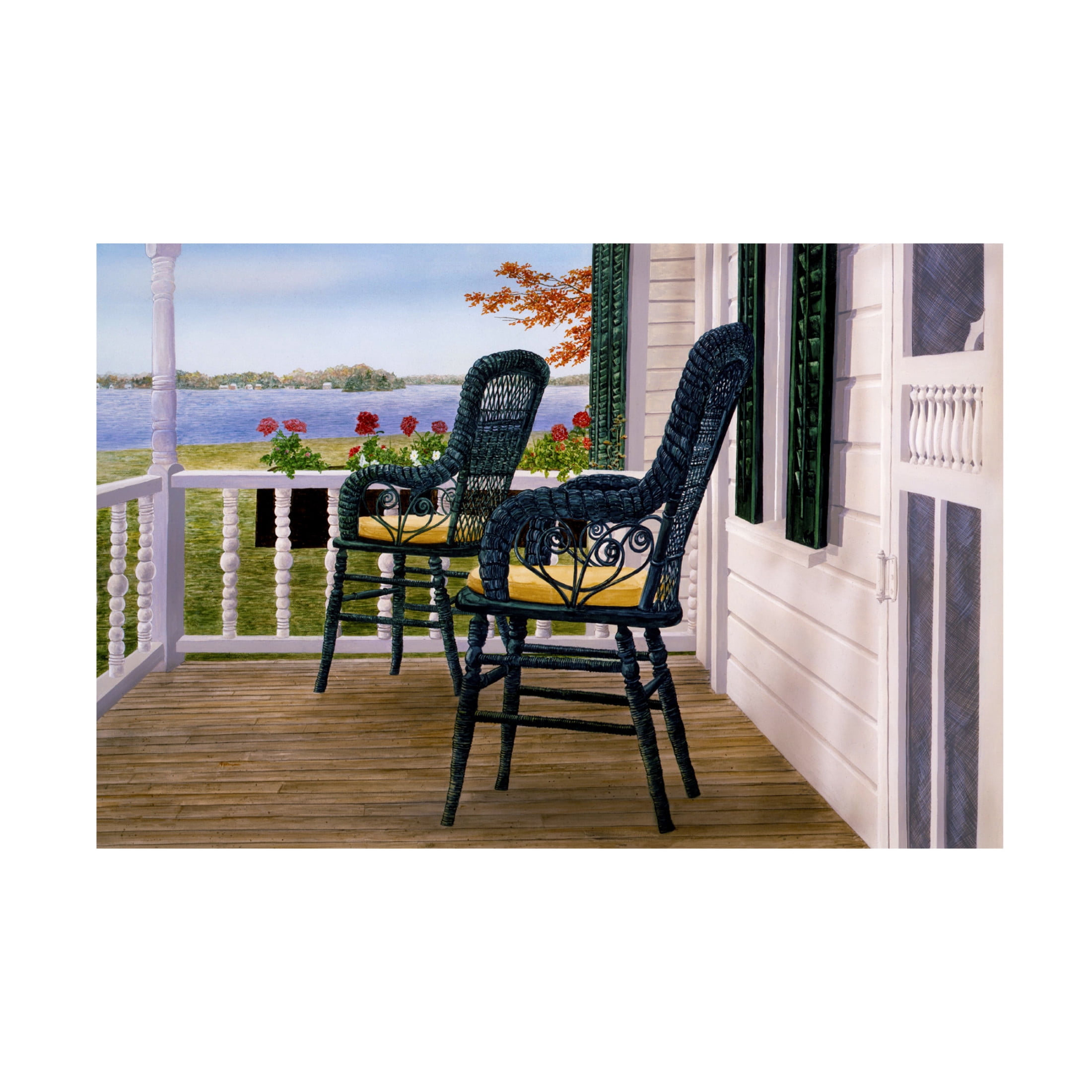 Canvas Wall Art - John Morrow 'Wicker and Lace (2)' Wall Art for Living Room, Bedroom, or Office Décor by Trademark Fine Art - 24 x 16 Inches