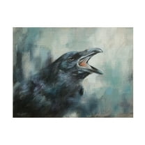 Canvas Wall Art - John Silver 'Raven 2' Wall Art for Living Room, Bedroom, or Office DÃ©cor by Trademark Fine Art - 32 x 24 Inches