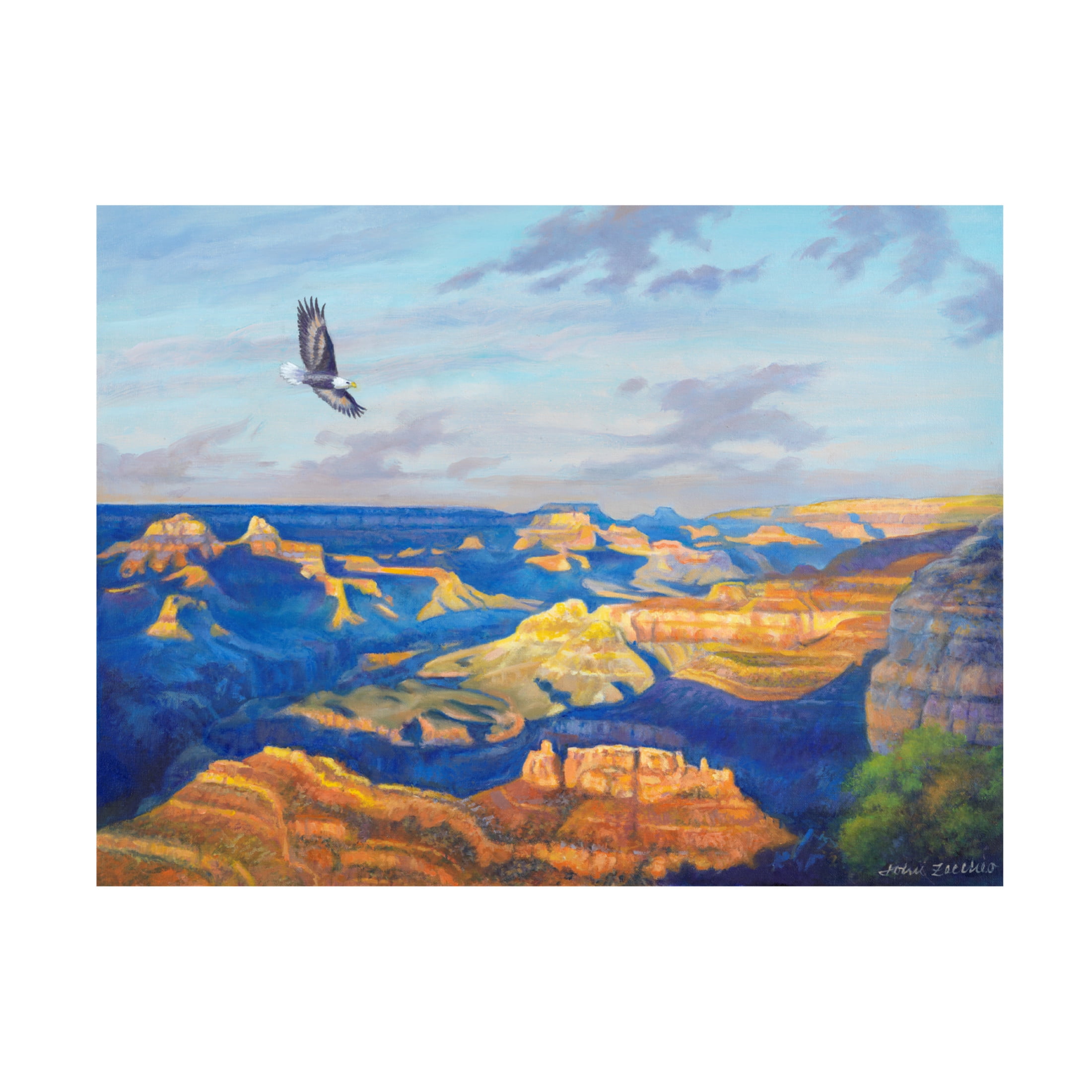 Canvas Wall Art - John Zaccheo 'Grand Canyon Vista' Wall Art for Living Room, Bedroom, or Office Décor by Trademark Fine Art - 32 x 24 Inches