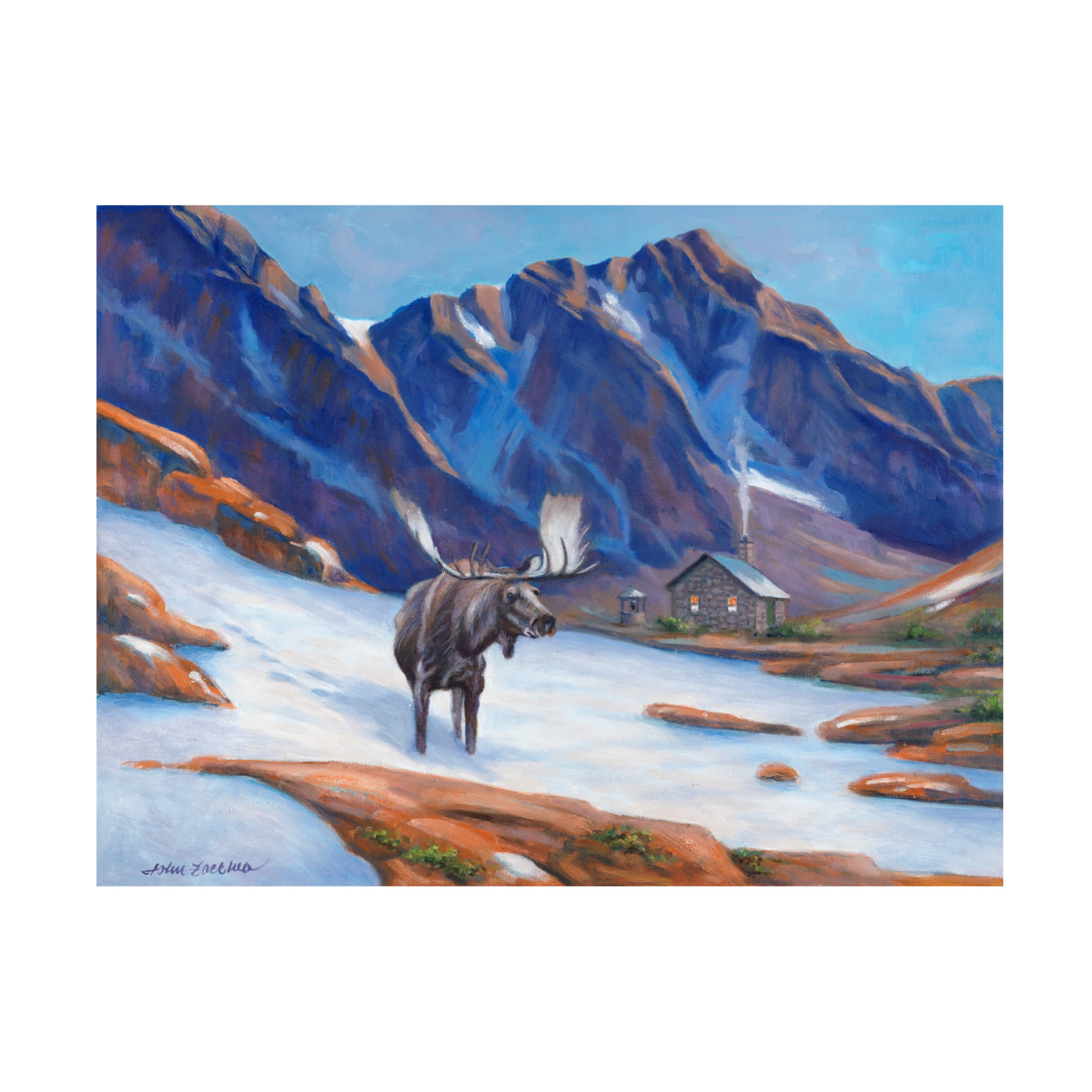 Canvas Wall Art - John Zaccheo 'High in the Rockies' Wall Art for Living Room, Bedroom, or Office Décor by Trademark Fine Art - 24 x 18 Inches