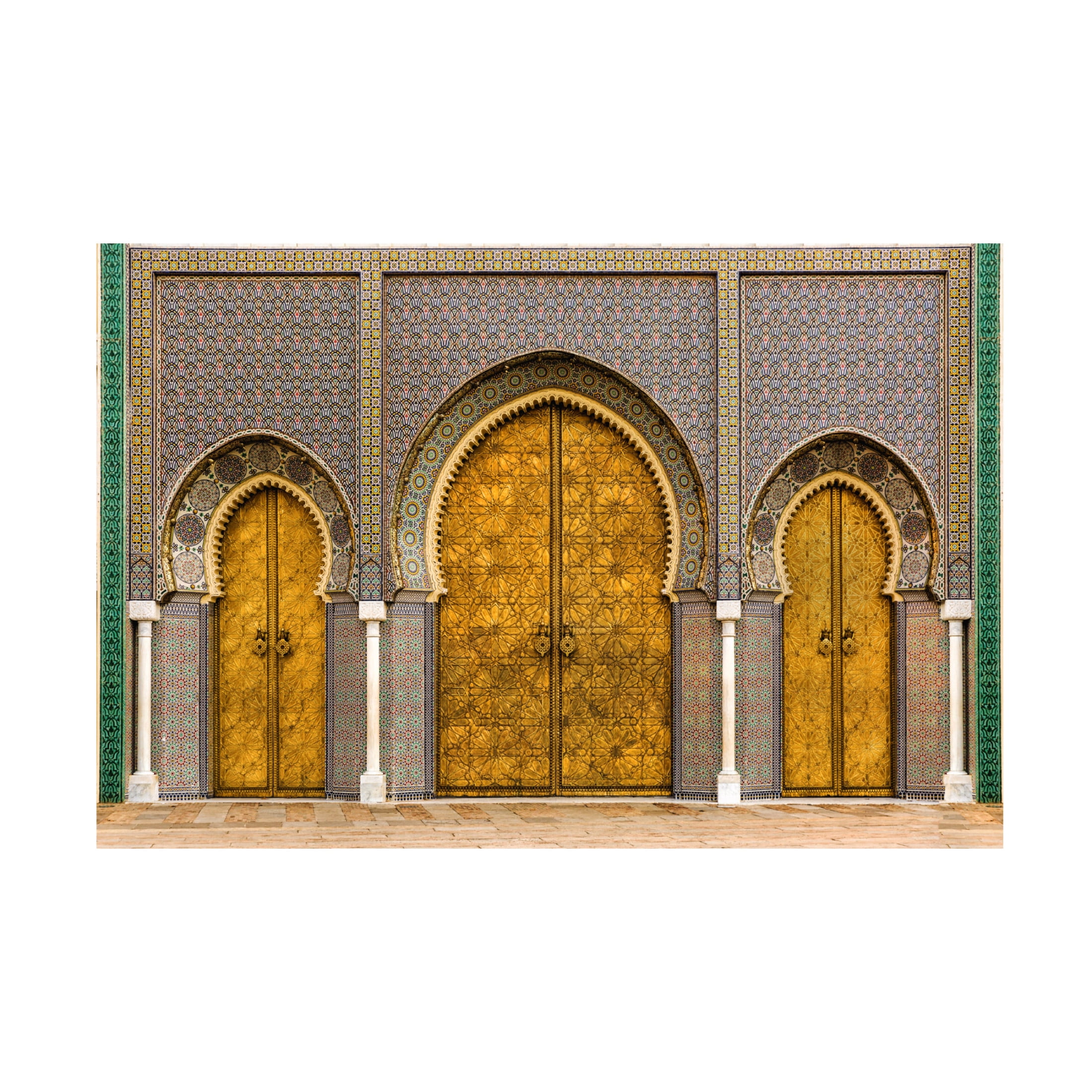 Canvas Wall Art - Jois Domont 'Three Doors' Wall Art for Living Room, Bedroom, or Office D?cor by Trademark Fine Art - 47 x 30 Inches
