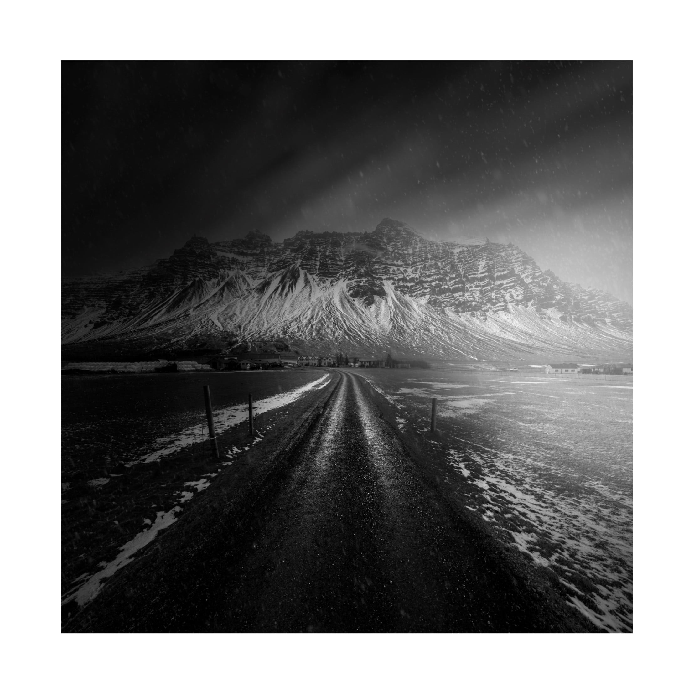 Canvas Wall Art - Juan Pablo de 'Iceland Road' Wall Art for Living Room, Bedroom, or Office D?cor by Trademark Fine Art - 35 x 35 Inches