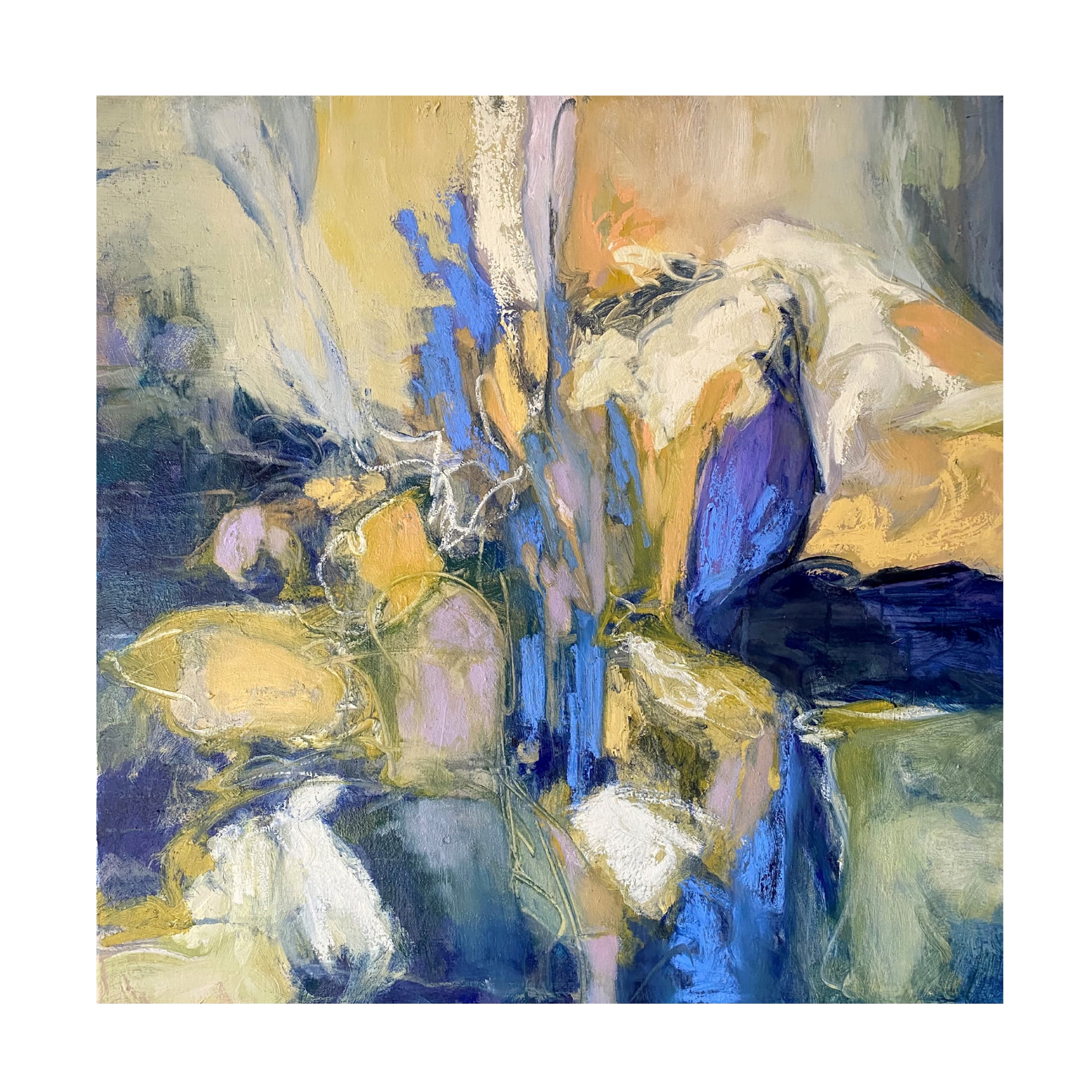 Canvas Wall Art - Julia Purinton 'Irises' Wall Art for Living Room, Bedroom, or Office D?cor by Trademark Fine Art - 35 x 35 Inches