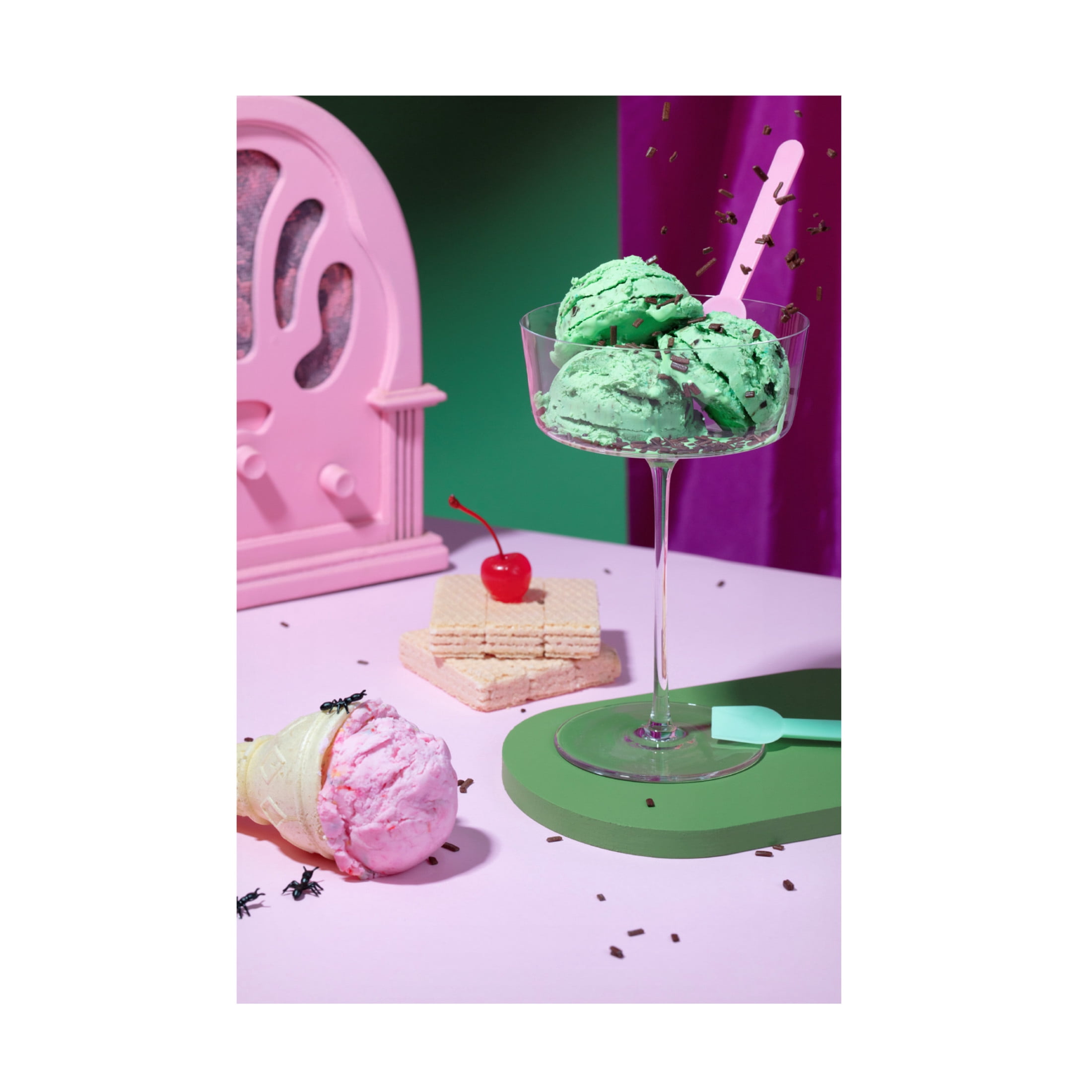 Canvas Wall Art - Julia Ramiro 'Icecream 3' Wall Art for Living Room, Bedroom, or Office D?cor by Trademark Fine Art - 22 x 32 Inches