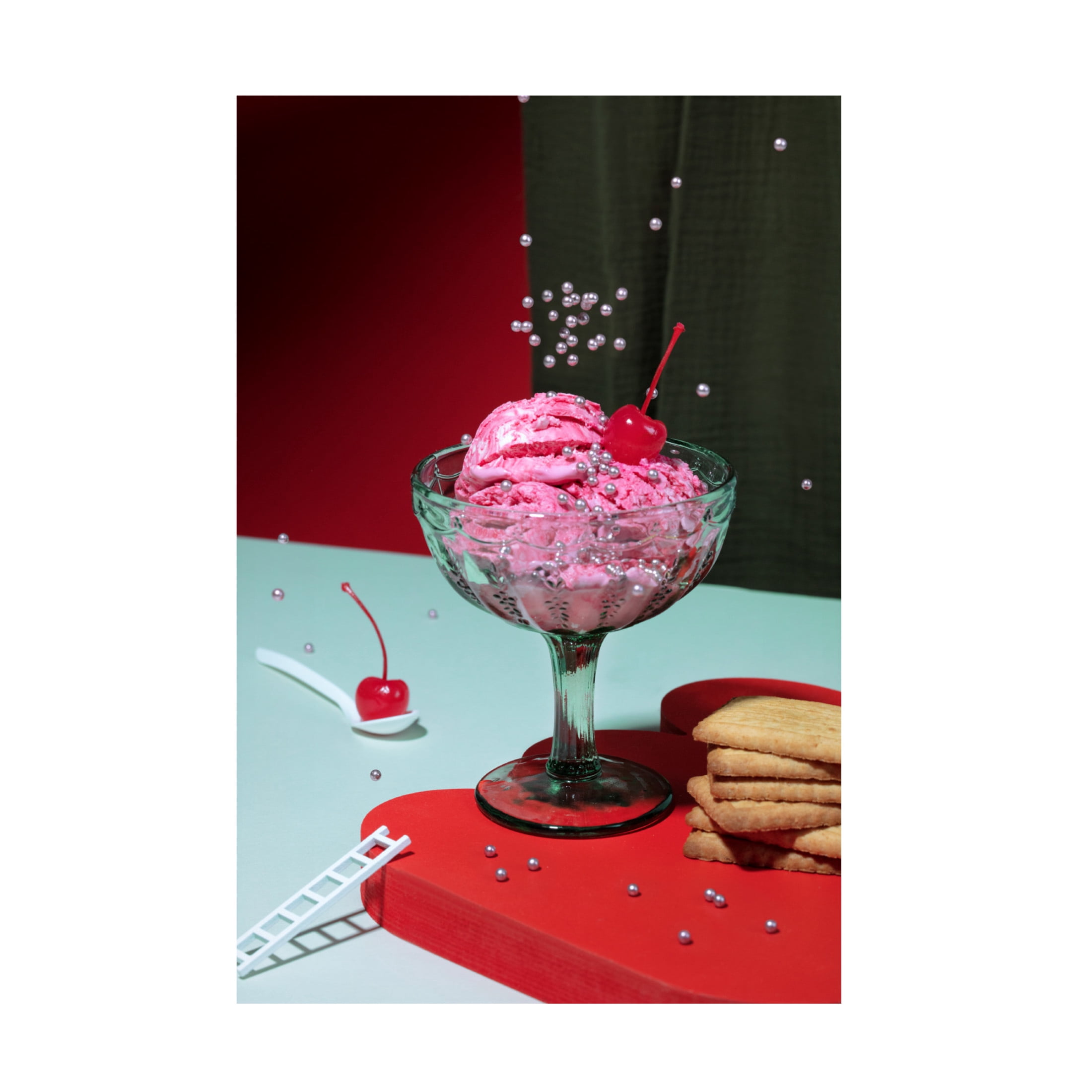 Canvas Wall Art - Julia Ramiro 'Icecream 4' Wall Art for Living Room, Bedroom, or Office D?cor by Trademark Fine Art - 30 x 47 Inches