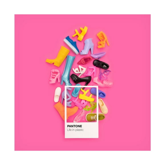 Canvas Wall Art - Julia Ramiro 'Life In Plastic' Wall Art for Living Room, Bedroom, or Office Décor by Trademark Fine Art - 14 x 14 Inches