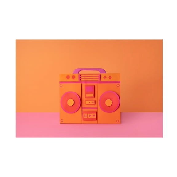 Canvas Wall Art - Julia Ramiro 'Radio' Wall Art for Living Room, Bedroom, or Office Décor by Trademark Fine Art - 19 x 12 Inches