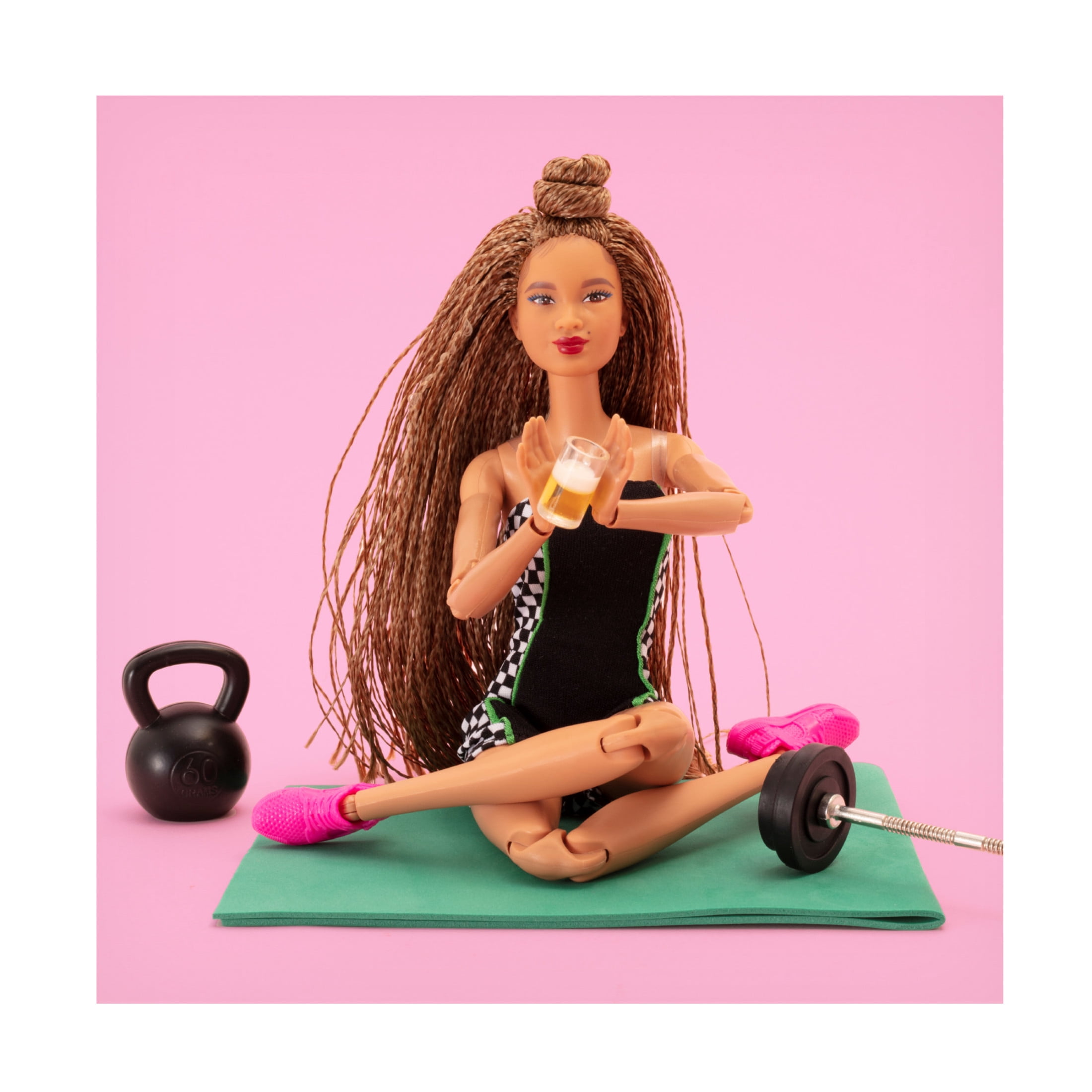 Canvas Wall Art - Julia Ramiro 'Yogui 1' Wall Art for Living Room, Bedroom, or Office Décor by Trademark Fine Art - 35 x 35 Inches