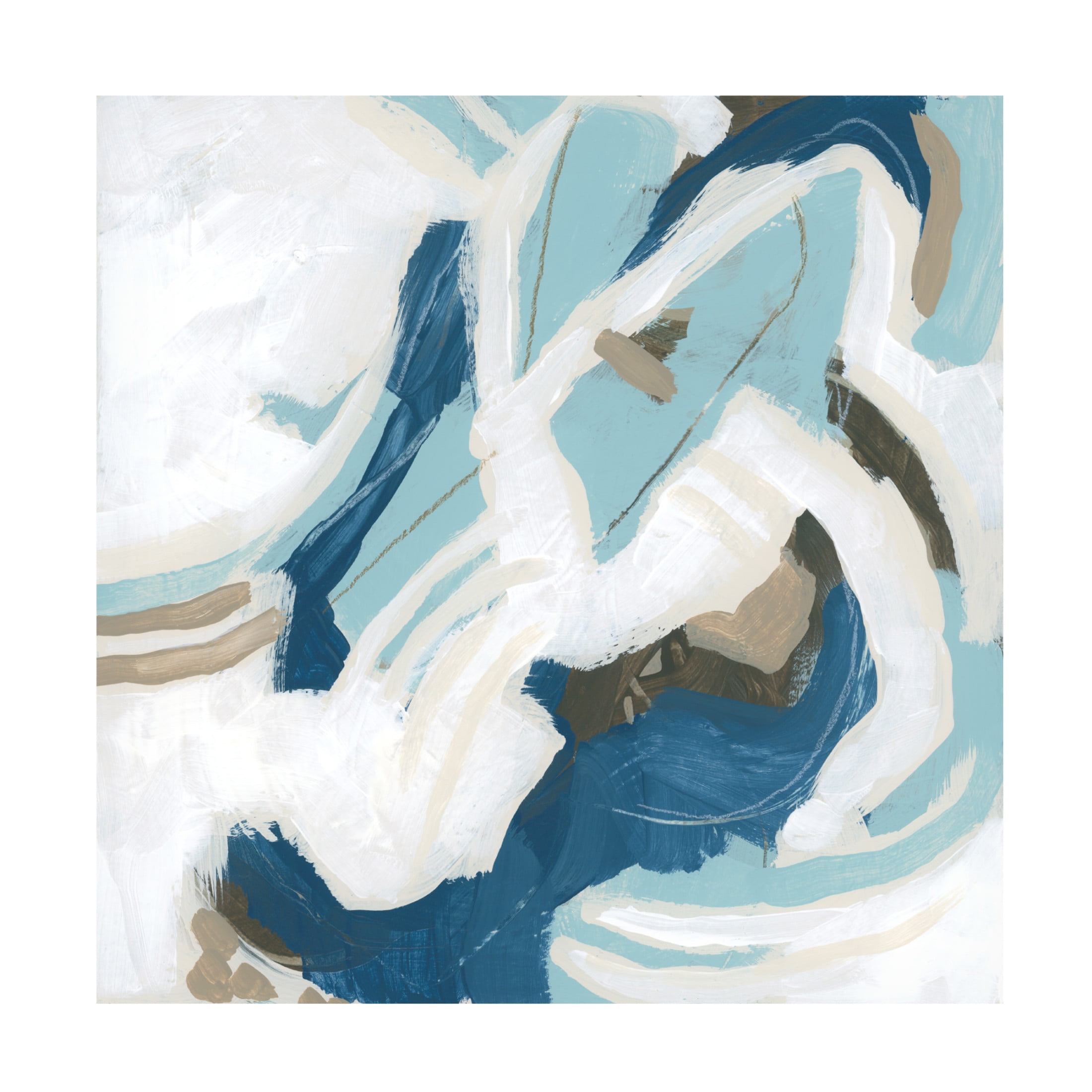 Canvas Wall Art - June Erica Vess 'Azul Rhythm I' Wall Art for Living Room, Bedroom, or Office Décor by Trademark Fine Art - 24 x 24 Inches