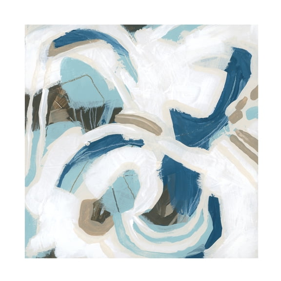 Canvas Wall Art - June Erica Vess 'Azul Rhythm II' Wall Art for Living Room, Bedroom, or Office Décor by Trademark Fine Art - 14 x 14 Inches