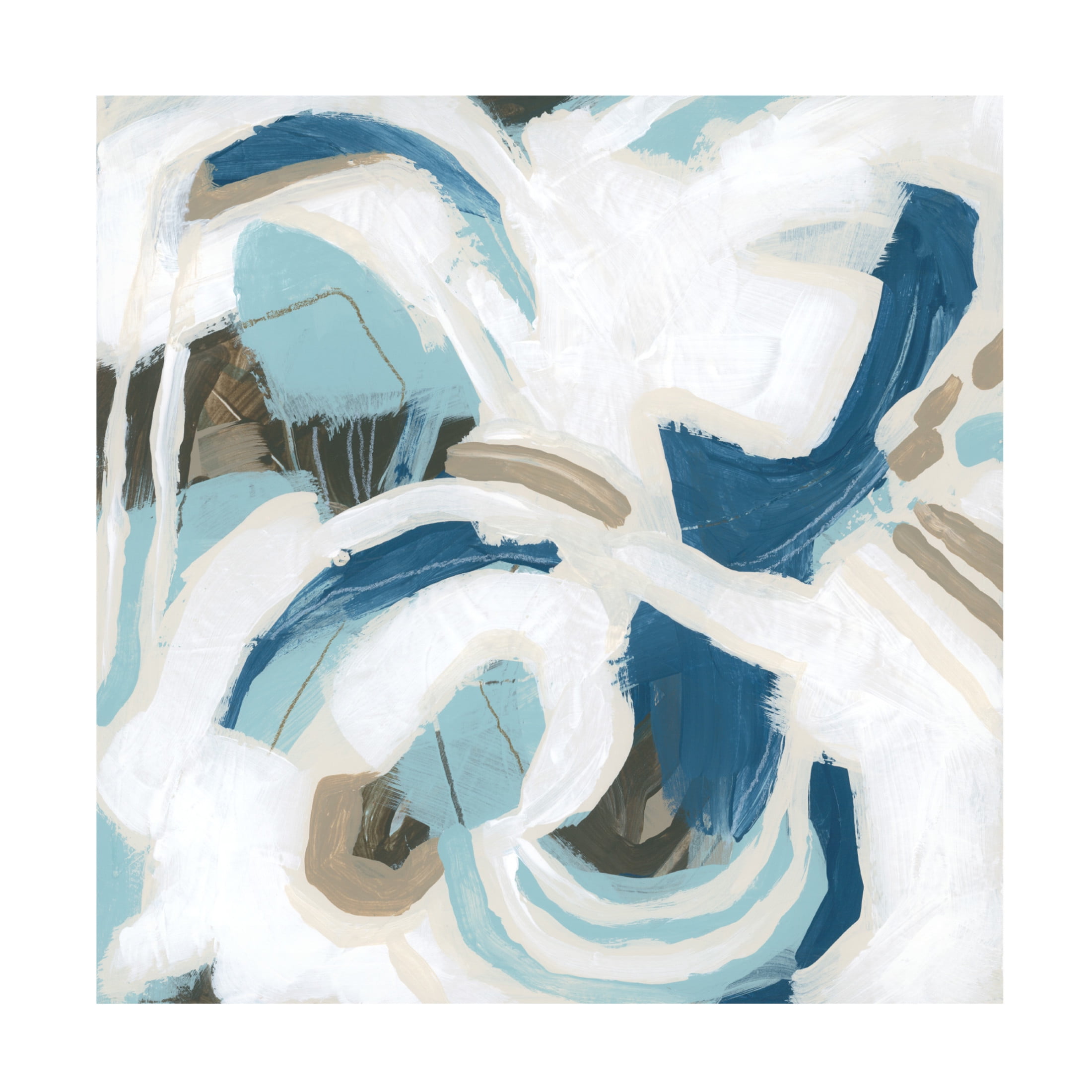 Canvas Wall Art - June Erica Vess 'Azul Rhythm II' Wall Art for Living Room, Bedroom, or Office Décor by Trademark Fine Art - 24 x 24 Inches
