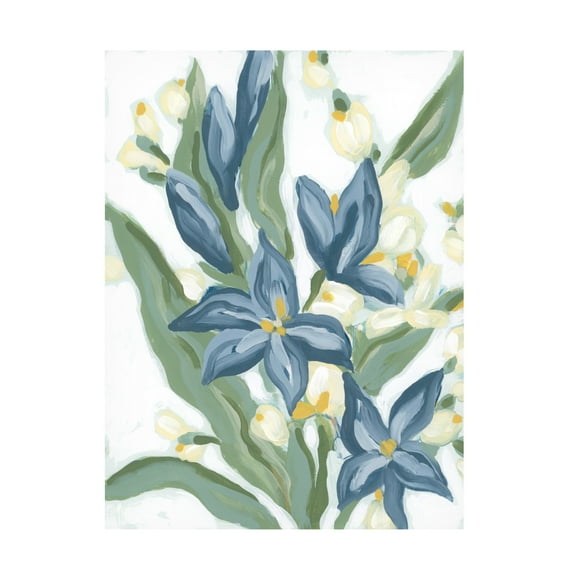 Canvas Wall Art - June Erica Vess 'Blue Nettle I' Wall Art for Living Room, Bedroom, or Office Décor by Trademark Fine Art - 18 x 24 Inches