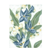 Canvas Wall Art - June Erica Vess 'Blue Nettle II' Wall Art for Living Room, Bedroom, or Office Décor by Trademark Fine Art - 14 x 19 Inches