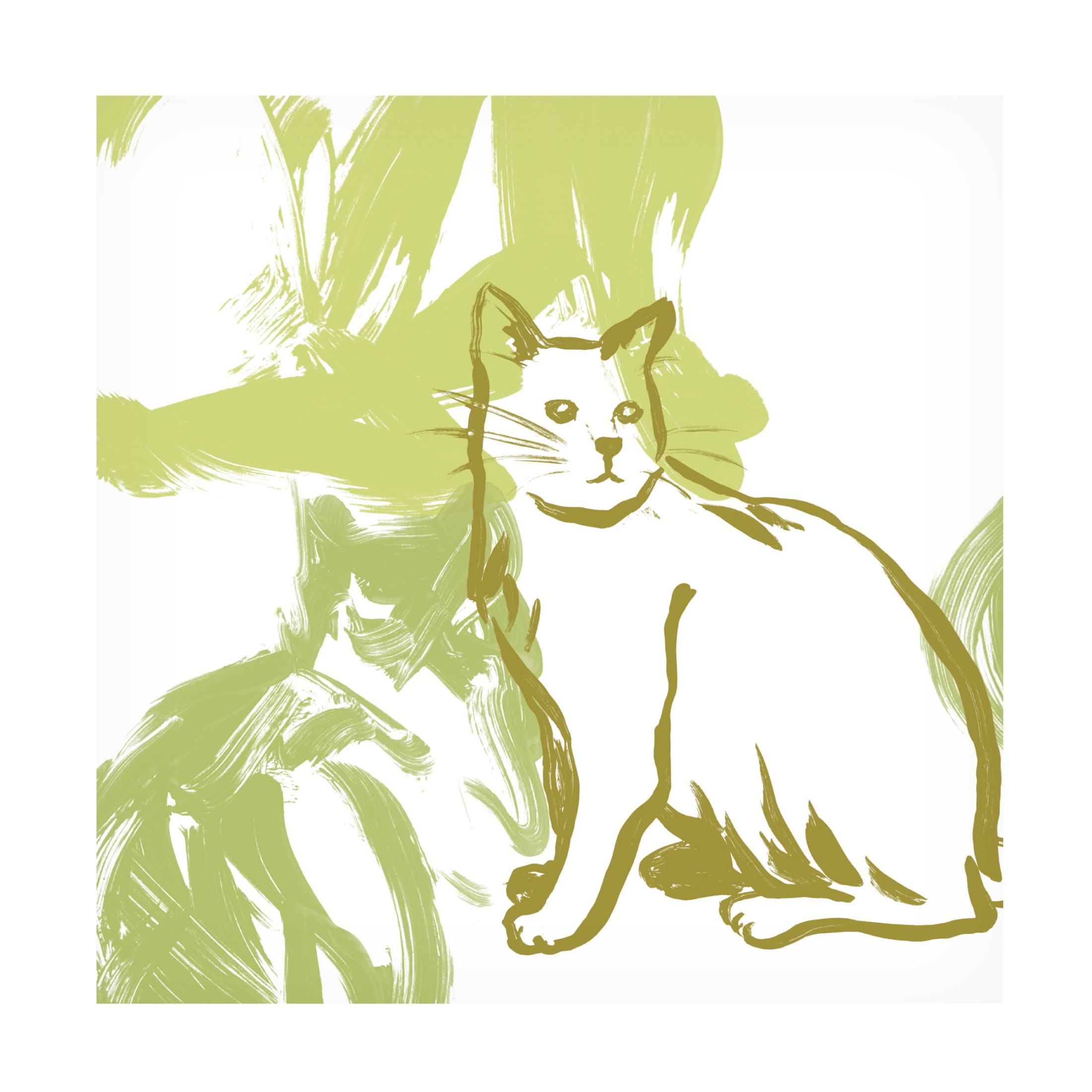 Canvas Wall Art - June Erica Vess 'Paint Box Cats V' Wall Art for Living Room, Bedroom, or Office Décor by Trademark Fine Art - 18 x 18 Inches