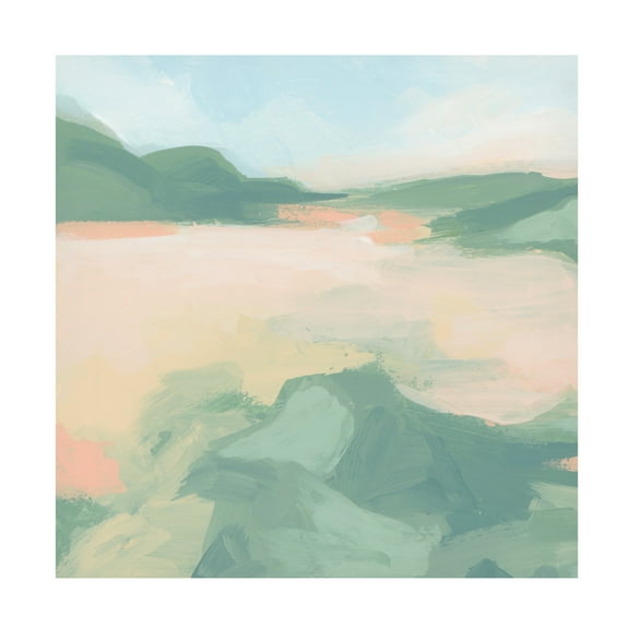 Canvas Wall Art - June Erica Vess 'Sandbar Cameo VI' Wall Art for Living Room, Bedroom, or Office Décor by Trademark Fine Art - 14 x 14 Inches