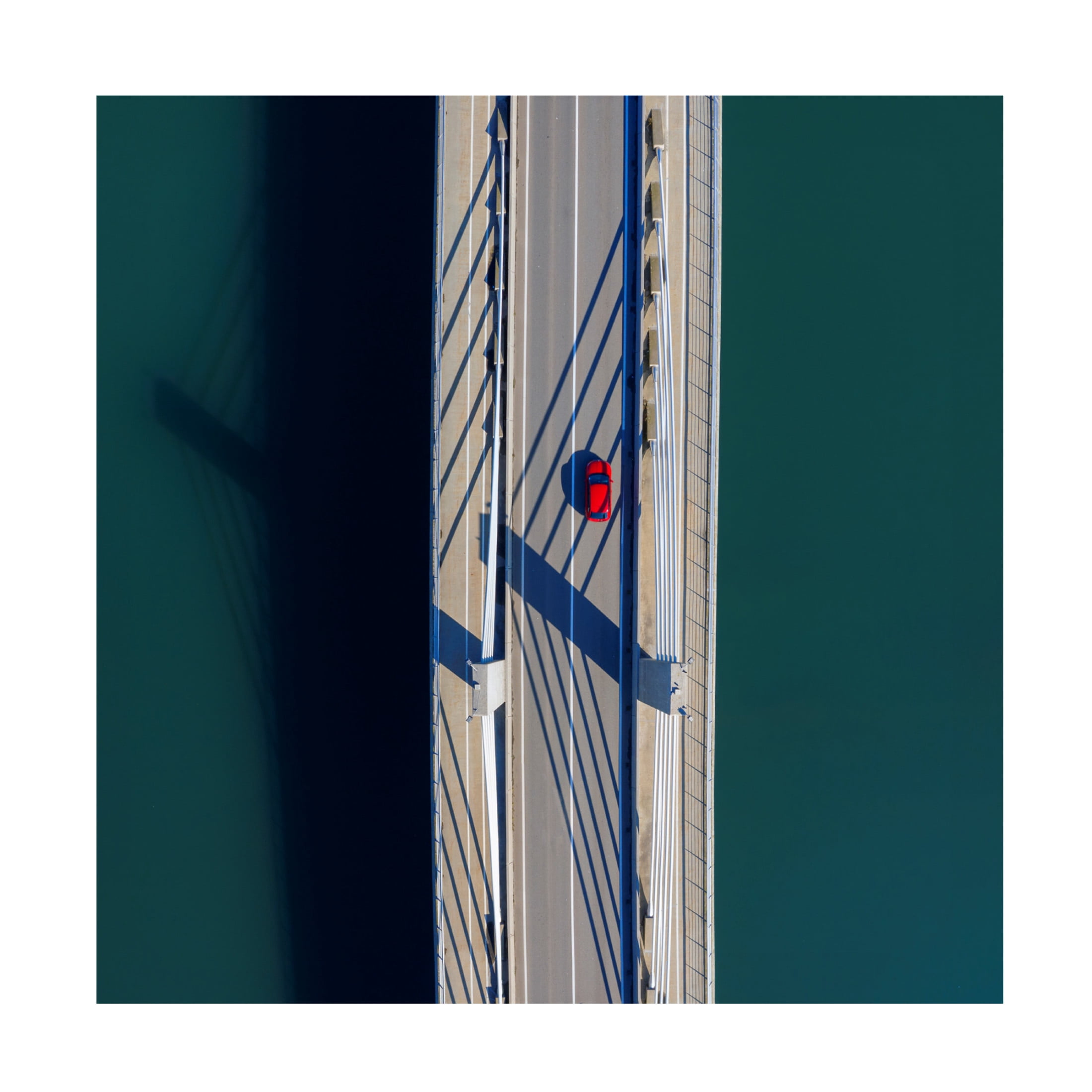 Canvas Wall Art - Jure Kravanja 'Bridge' Wall Art for Living Room, Bedroom, or Office D?cor by Trademark Fine Art - 35 x 35 Inches