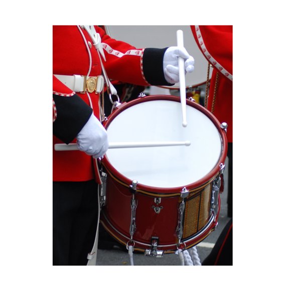 Canvas Wall Art - Justin MacArthur 'Dutiful Drumming' Wall Art for Living Room, Bedroom, or Office D?cor by Trademark Fine Art - 14 x 19 Inches