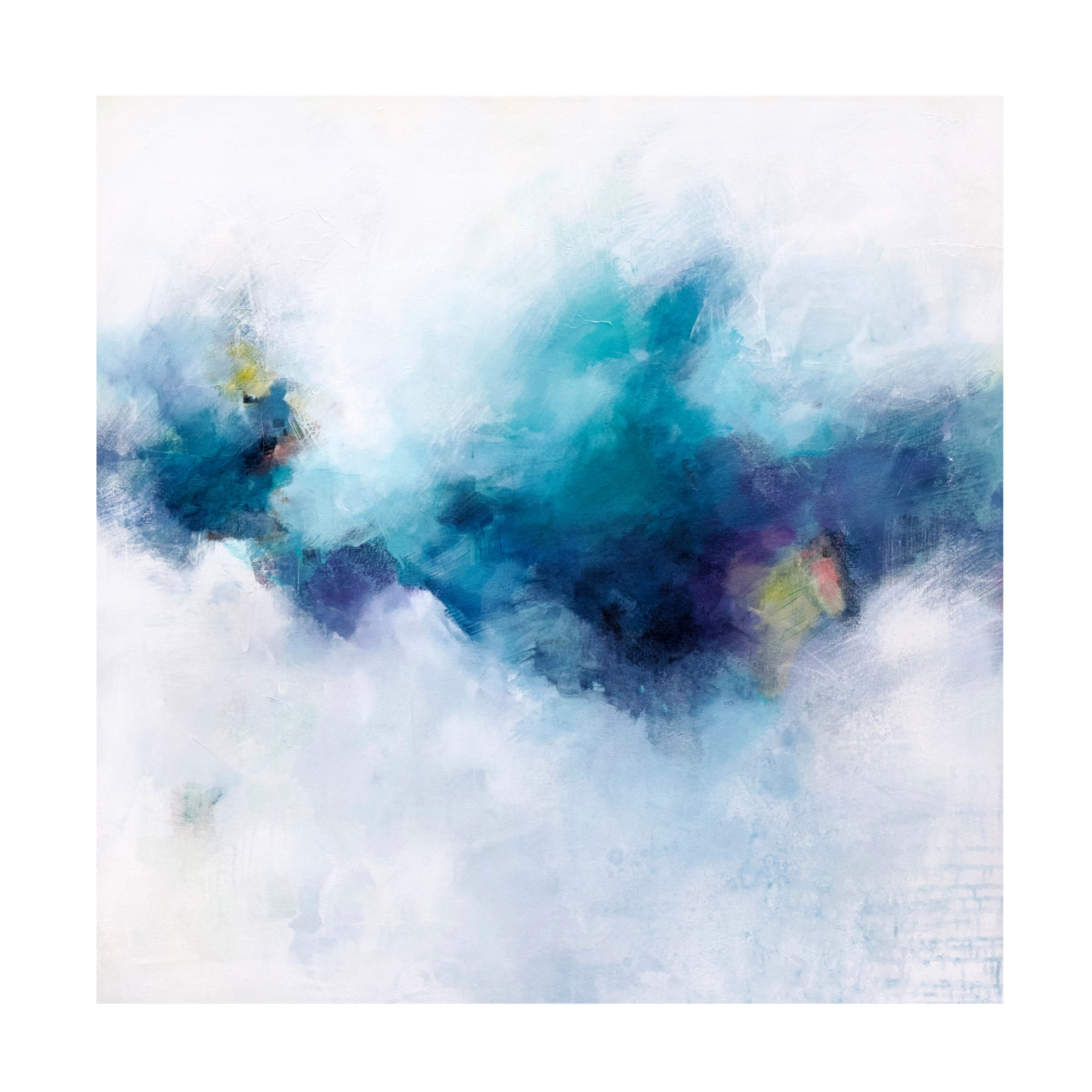 Canvas Wall Art - Karen Hale 'Blue Fusion 4' Wall Art for Living Room, Bedroom, or Office Décor by Trademark Fine Art - 18 x 18 Inches