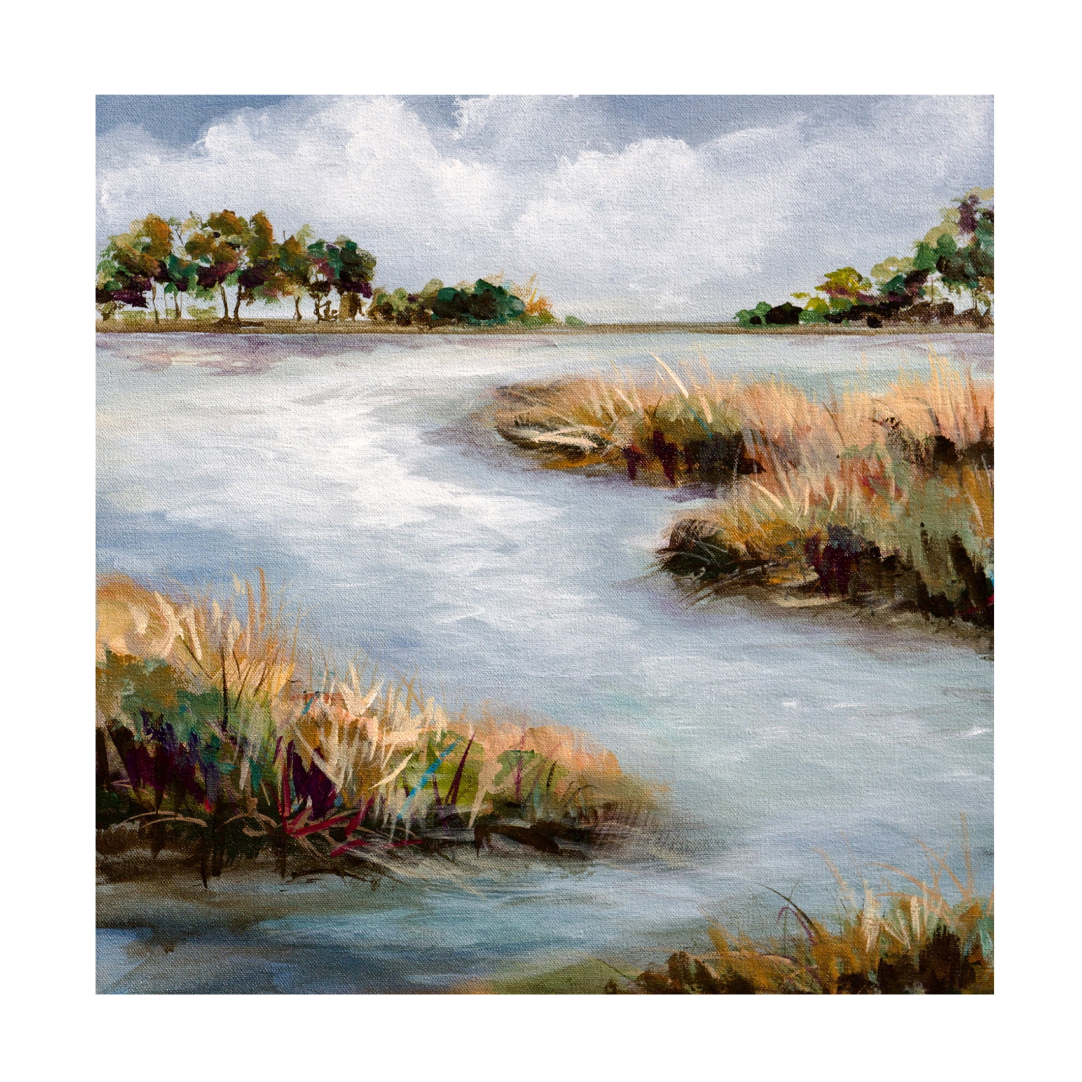 Canvas Wall Art - Karen Hale 'Can You Hear The Bird Song I' Wall Art for Living Room, Bedroom, or Office Décor by Trademark Fine Art - 18 x 18 Inches