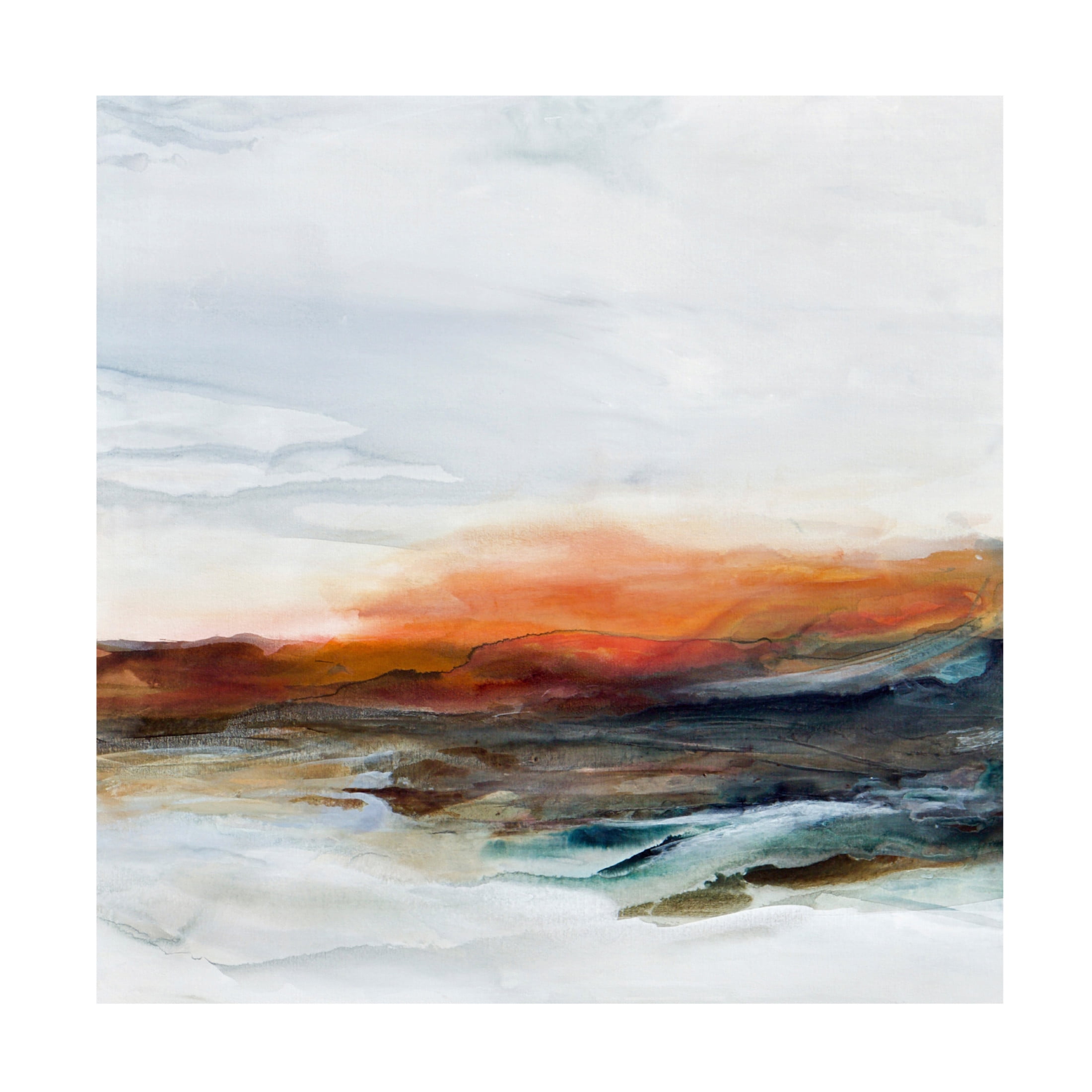 Canvas Wall Art - Karen Hale 'Coastal Impressions' Wall Art for Living Room, Bedroom, or Office Décor by Trademark Fine Art - 24 x 24 Inches