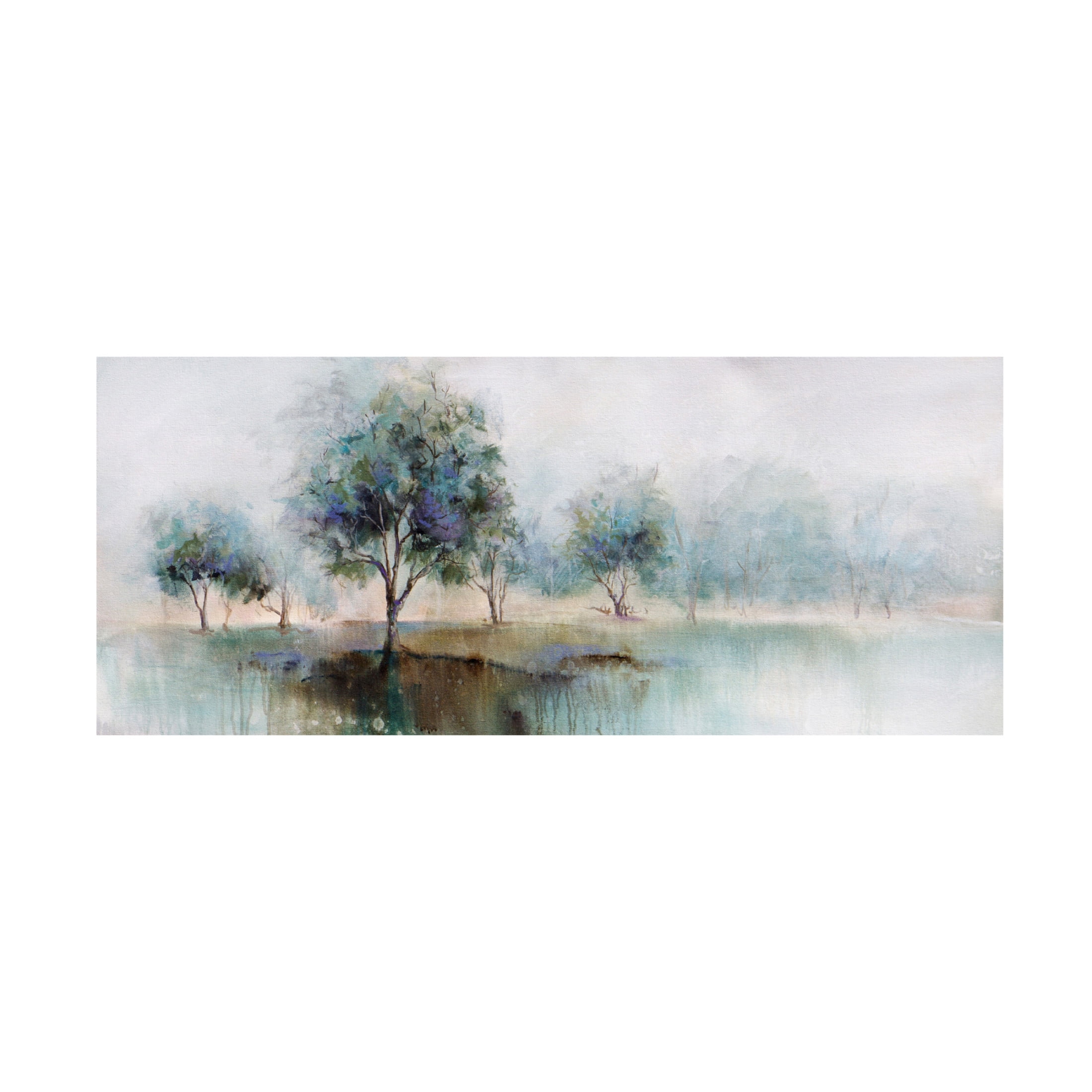 Canvas Wall Art - Karen Hale 'Early Morning In The Orchard' Wall Art for Living Room, Bedroom, or Office Décor by Trademark Fine Art - 32 x 14 Inches