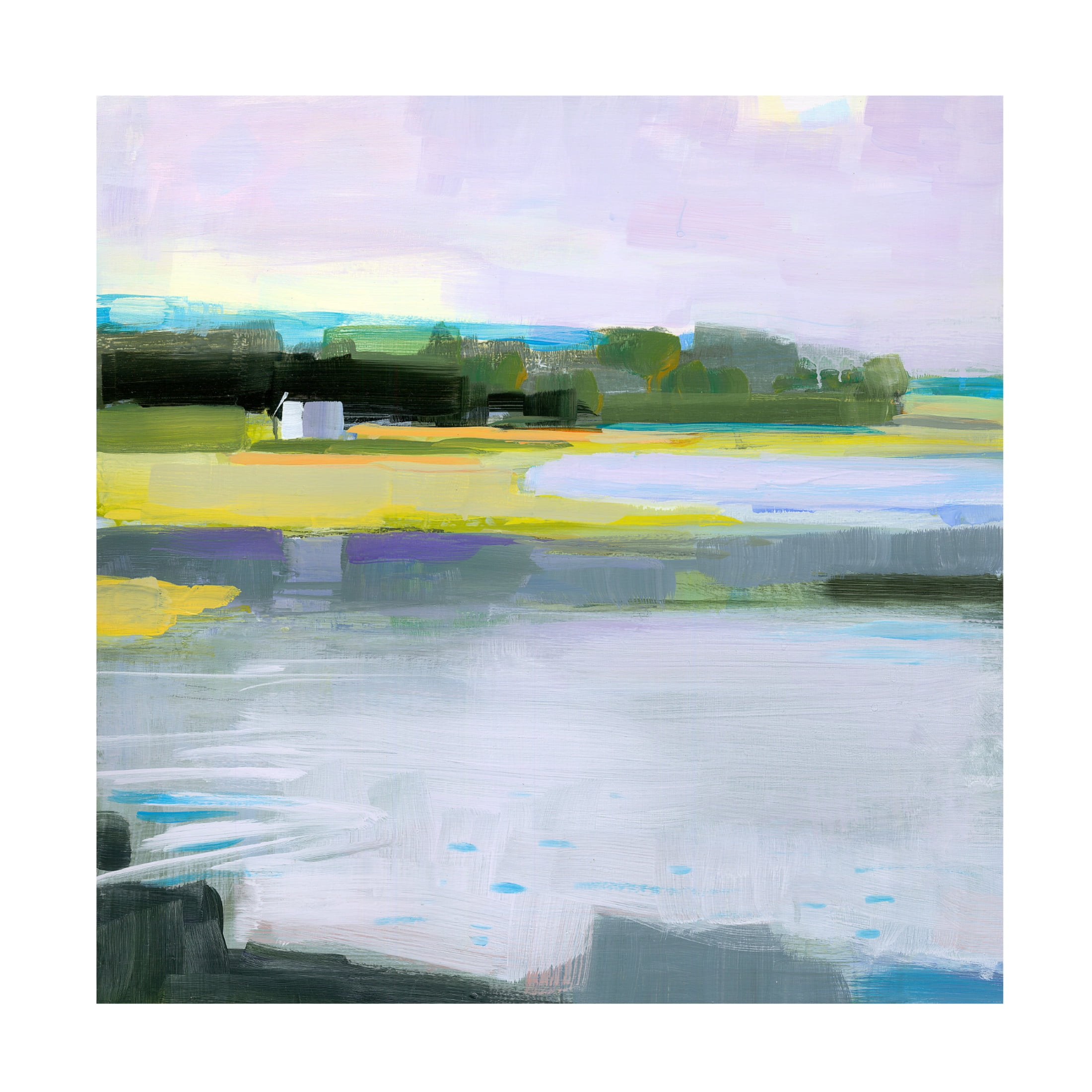Canvas Wall Art - Kathleen Robbins 'Moody Spurwink' Wall Art for Living Room, Bedroom, or Office Décor by Trademark Fine Art - 18 x 18 Inches