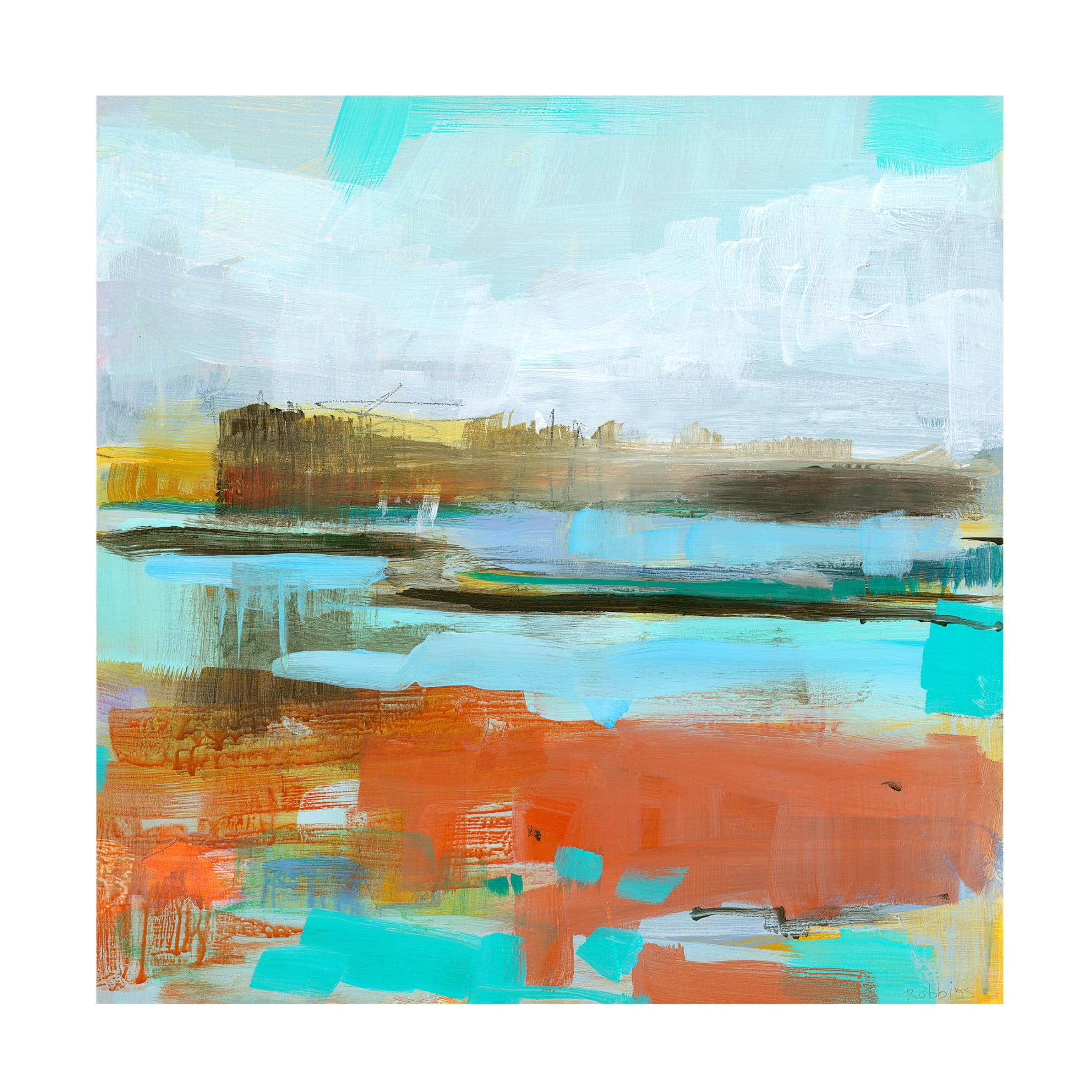 Canvas Wall Art - Kathleen Robbins 'Rowley Marsh 1' Wall Art for Living Room, Bedroom, or Office Décor by Trademark Fine Art - 18 x 18 Inches